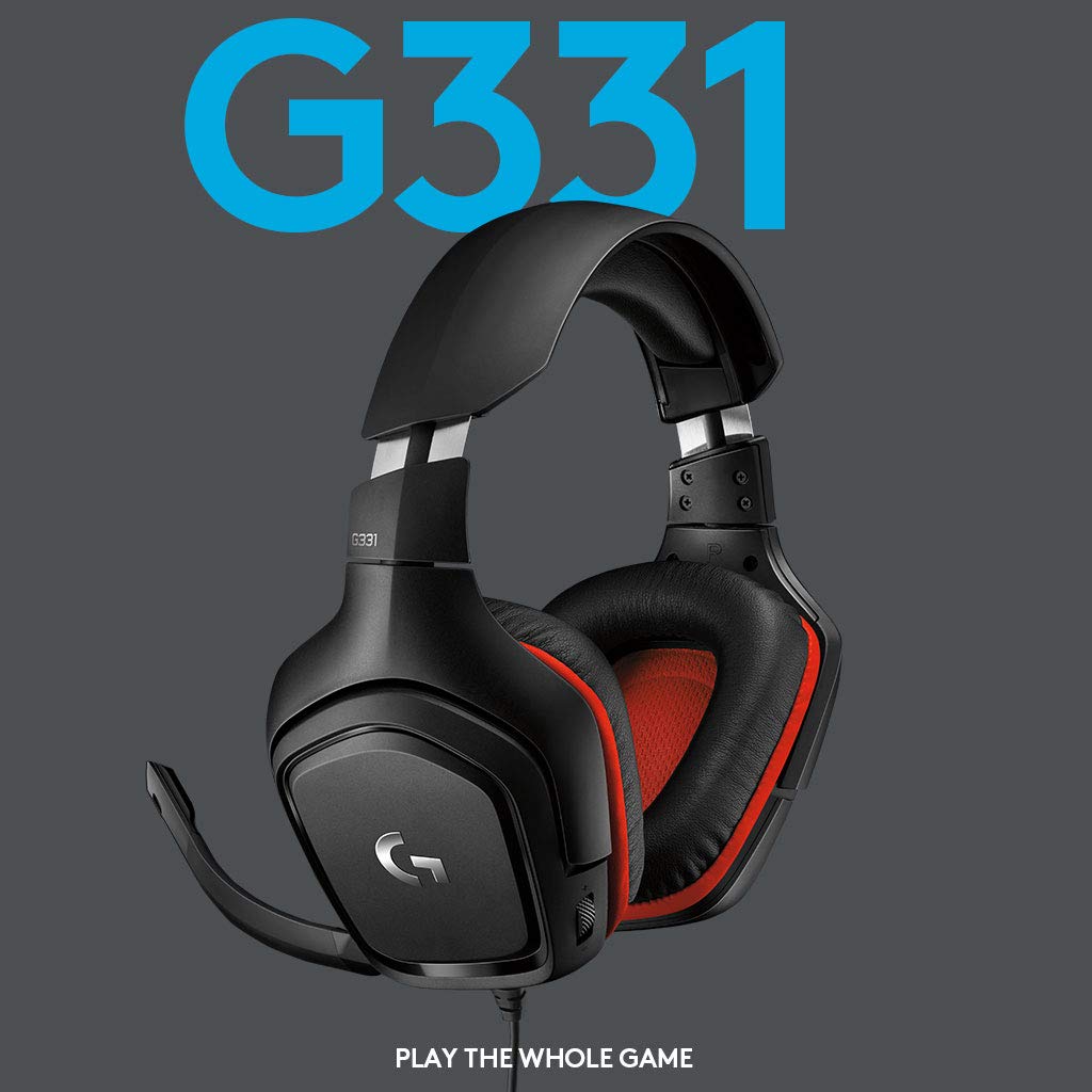 Logitech G331 Wired Gaming Headphone Flip-to-Mute Mic for Playstation 4, Xbox One and Nintendo Switch