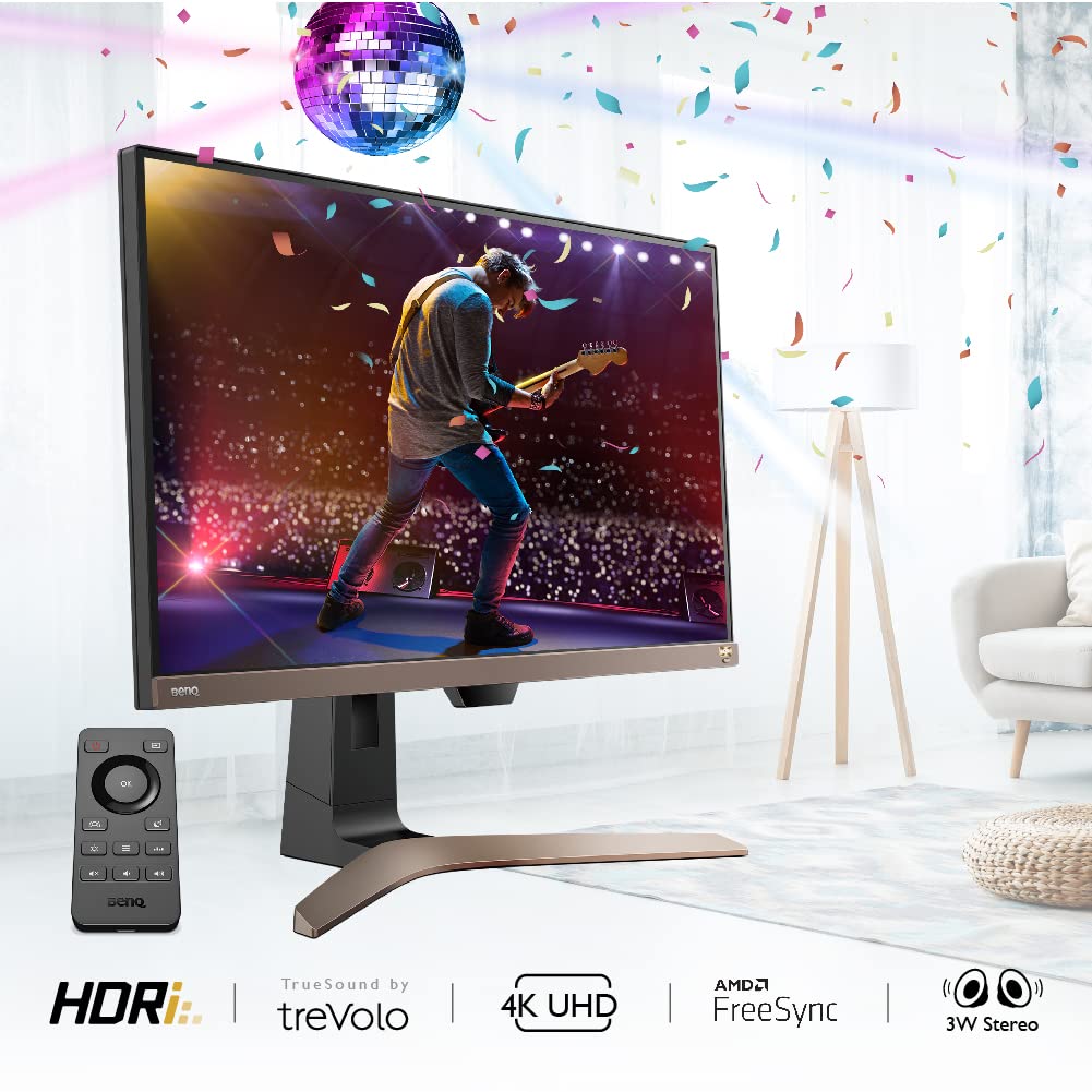 BenQ EW2880U 28 inch(71cm) Premium HDR IPS 4K Bezel-Less Monitor with Remote Control- Eye Care