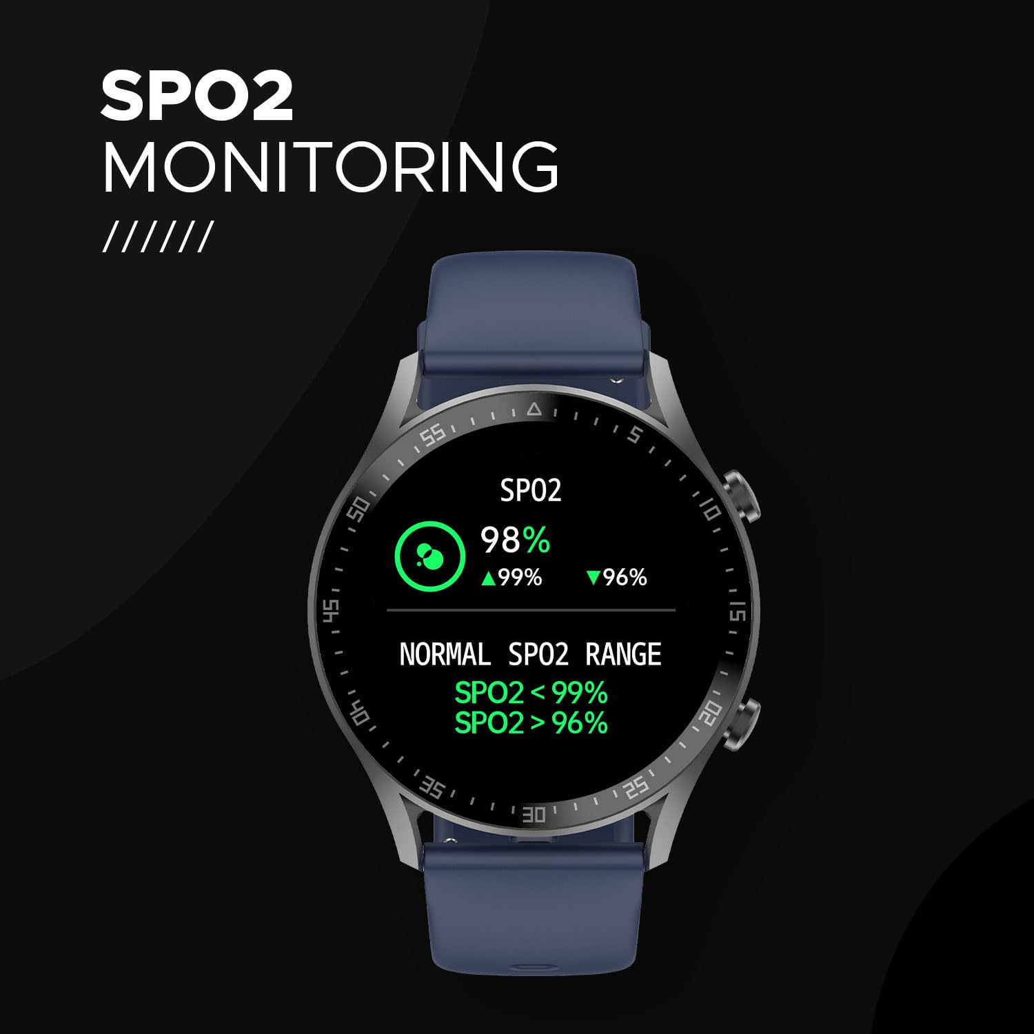 Fire-Boltt SmartWatch Talk 2 BSW042 Bluetooth Calling Smartwatch with Dual Button, Hands On Voice Assistance, 120 Sports Modes, in Built Mic & Speaker with IP68 Rating (Navy Blue)