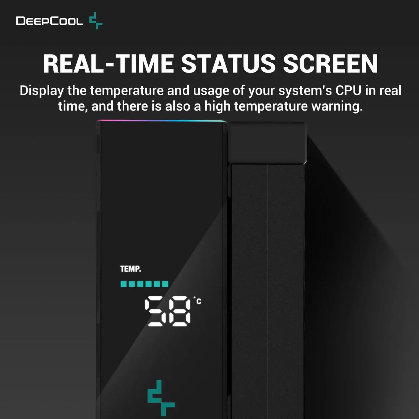 DeepCool AK400 Digital 120mm Fan Single Tower ARGB LED Strips CPU Air Cooler