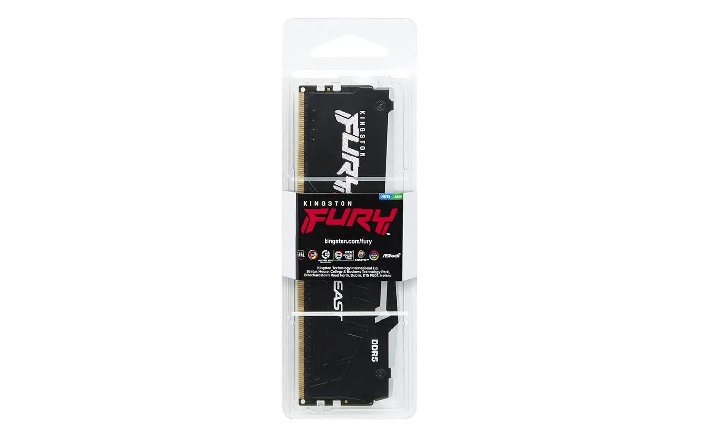 Kingston Fury Beast RGB 16GB DDR5 RAM 5600MHz CL40 UDIMM Desktop Memory - Black