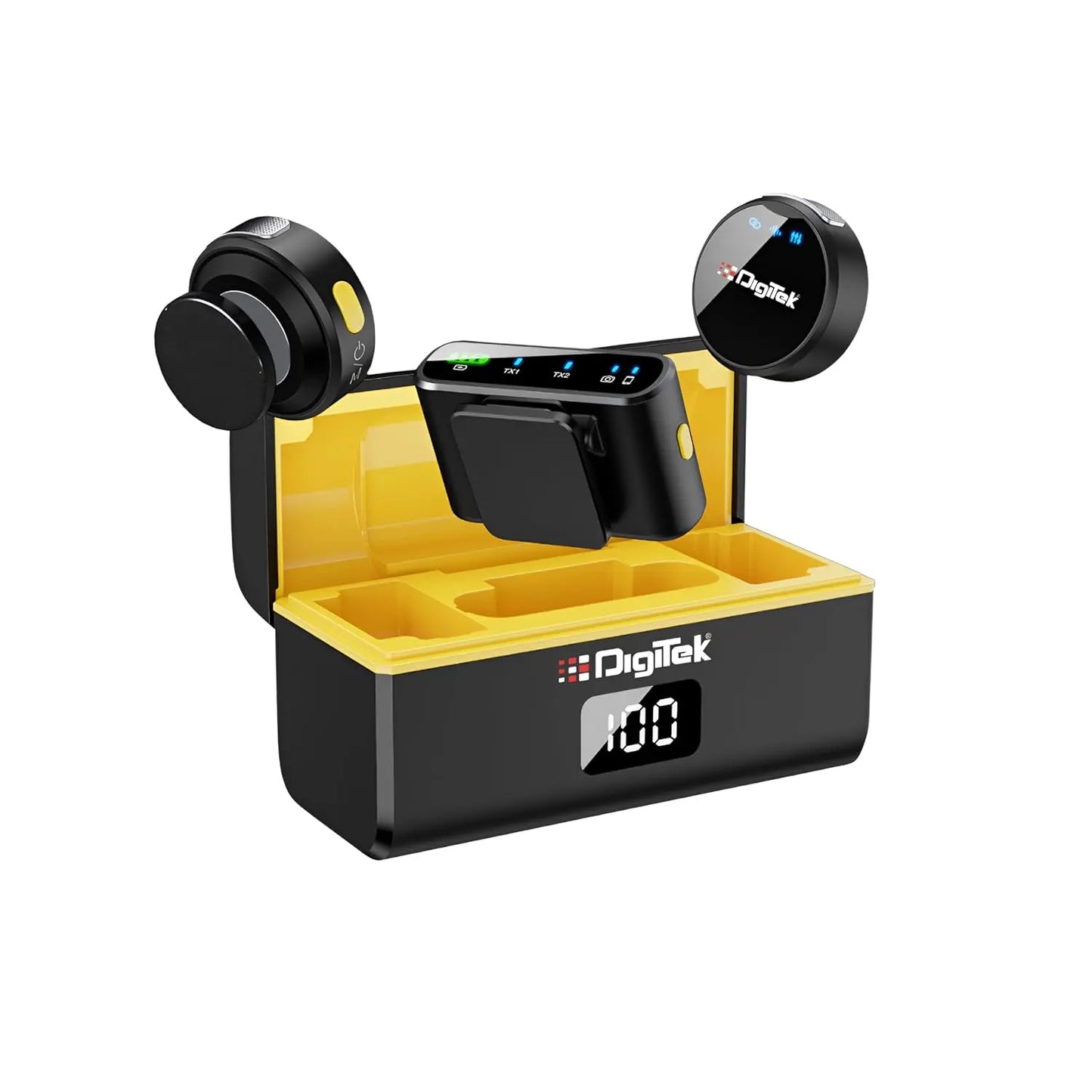 Digitek DWM-116 2-in-1 Wireless Microphone 2.4GHz, Magnetic Collar Clip