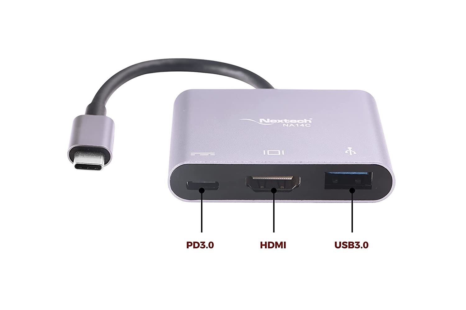 Nextech Hdmi Dock Connector Usb C To 3 in 1 NA14C
