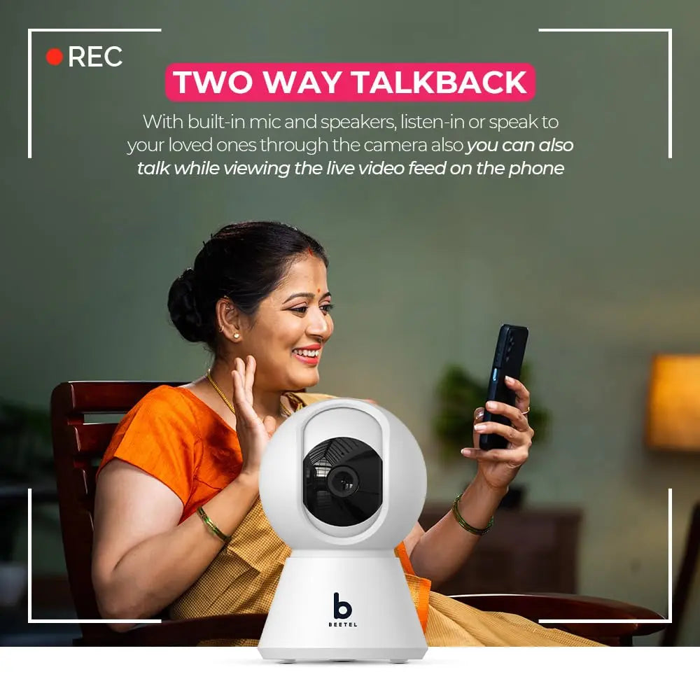 Beetel 3MP Full HD Smart Wi-Fi CCTV Home Security Camera CC3