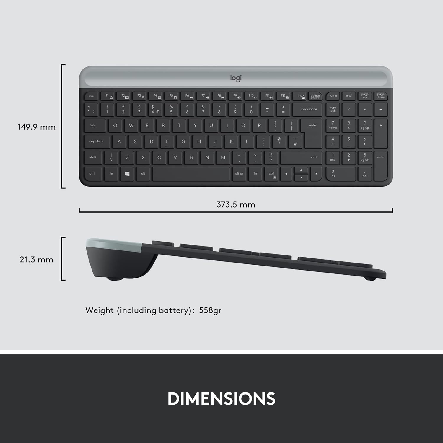 Logitech MK470 Slim Wireless Keyboard And Mouse Combo