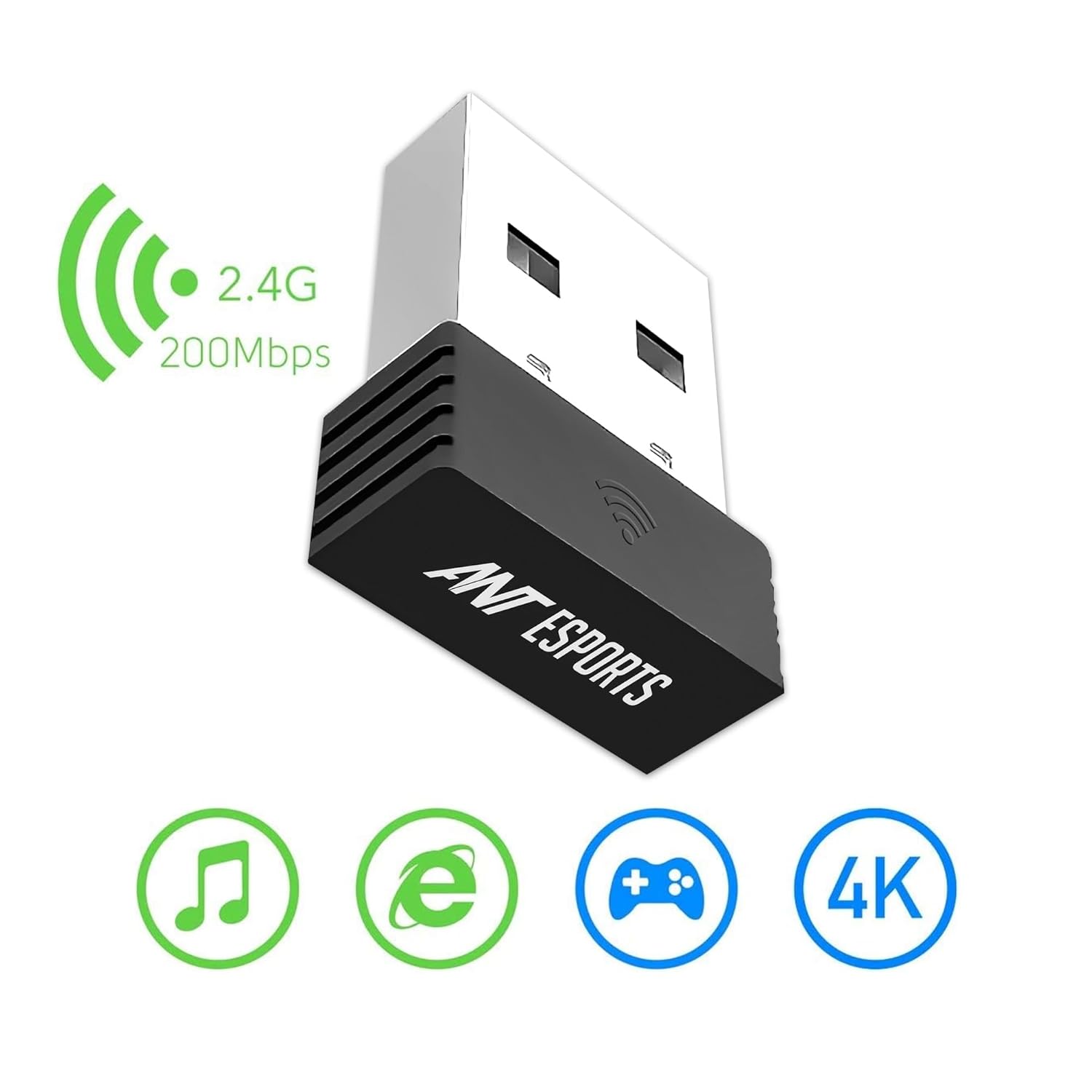 ANT ESPORTS AE200M 150 MBPS USB 2.0  WIFI DONGLE FOR DESKTOP LAPTOP PC  2.4GHZ
