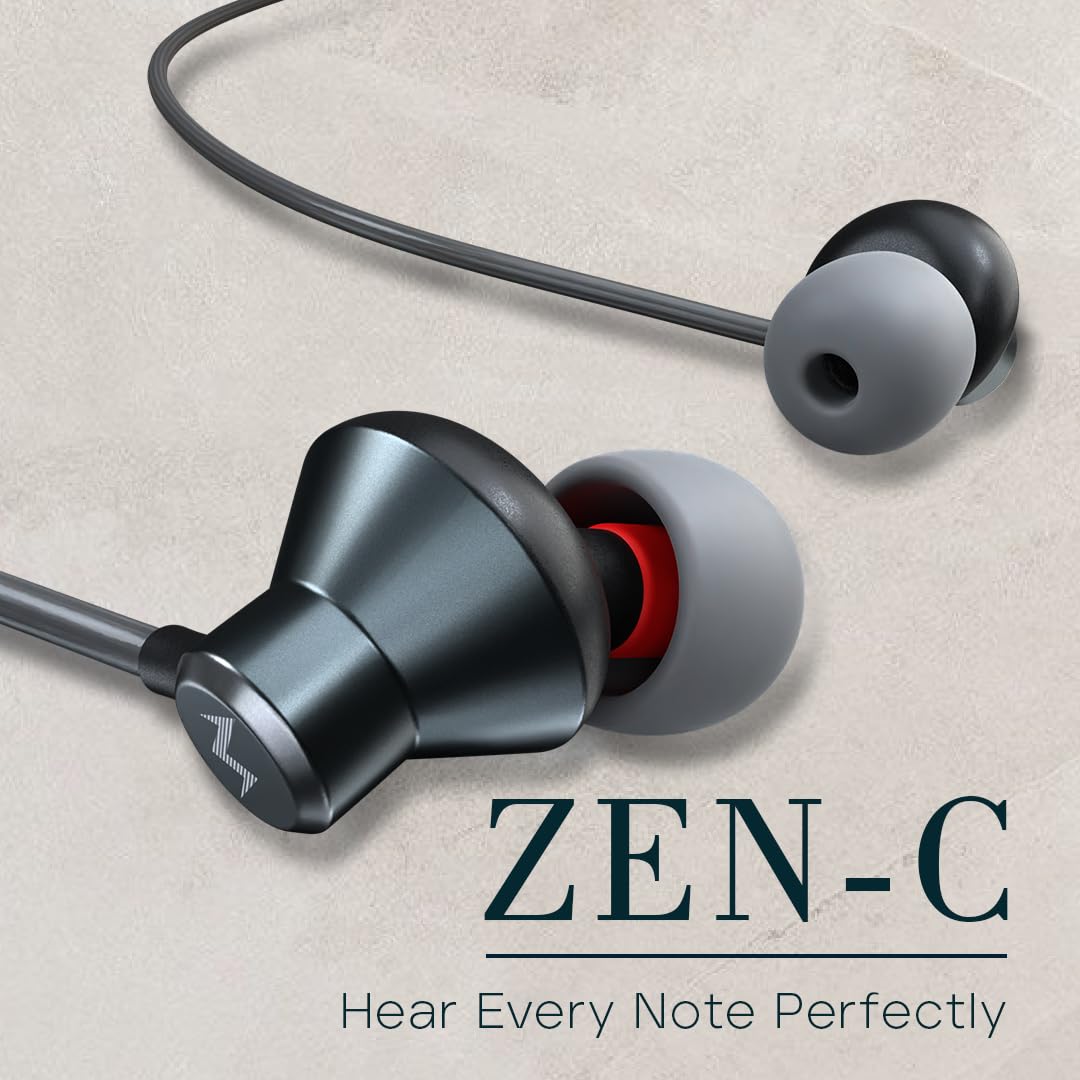 Tempt Zen-C Type-C Wired Earphones with Mic Black