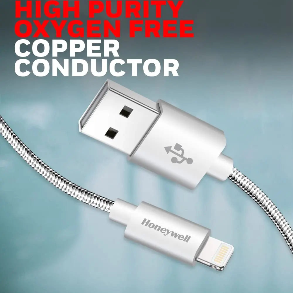 Honeywell Lightning Cable 1.2m Braided Silver HC000018