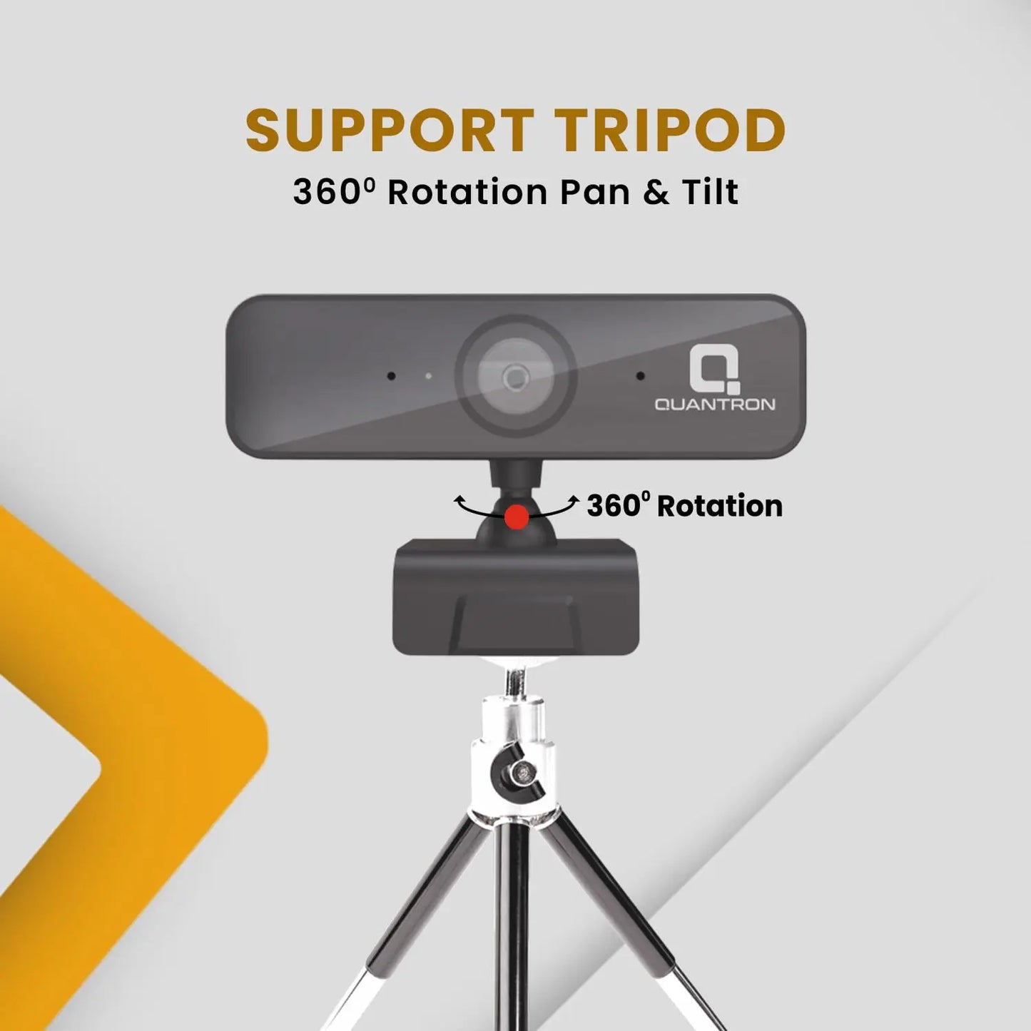 Quantron QPC-1015 1080P 5MP Full HD USB Webcam