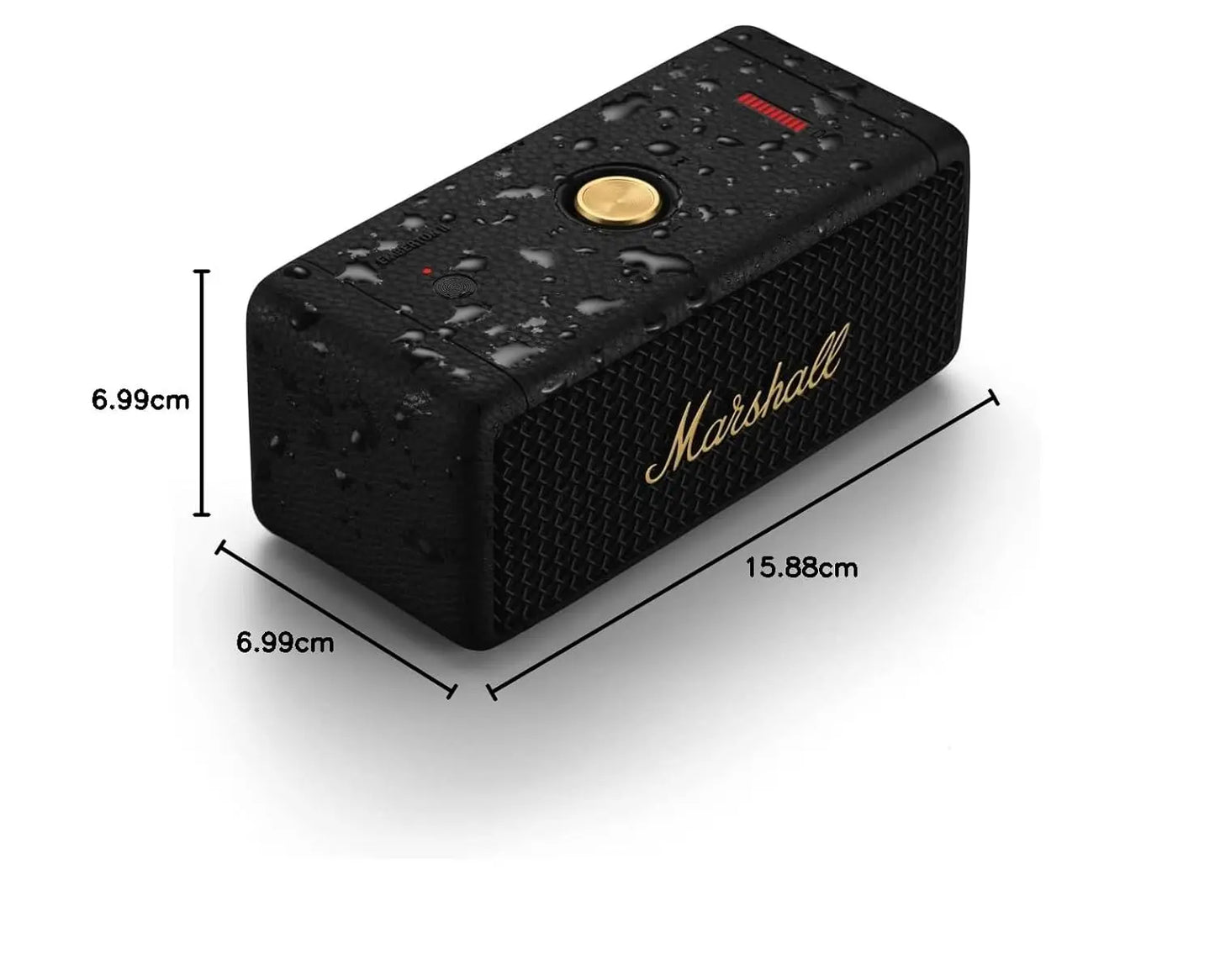 Marshall Emberton II 20 W Wireless Bluetooth Portable Outdoor Speaker Black & Brass