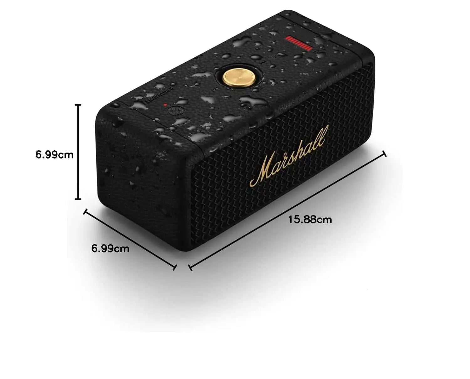 Marshall Emberton II 20 W Wireless Bluetooth Portable Outdoor Speaker Black & Brass