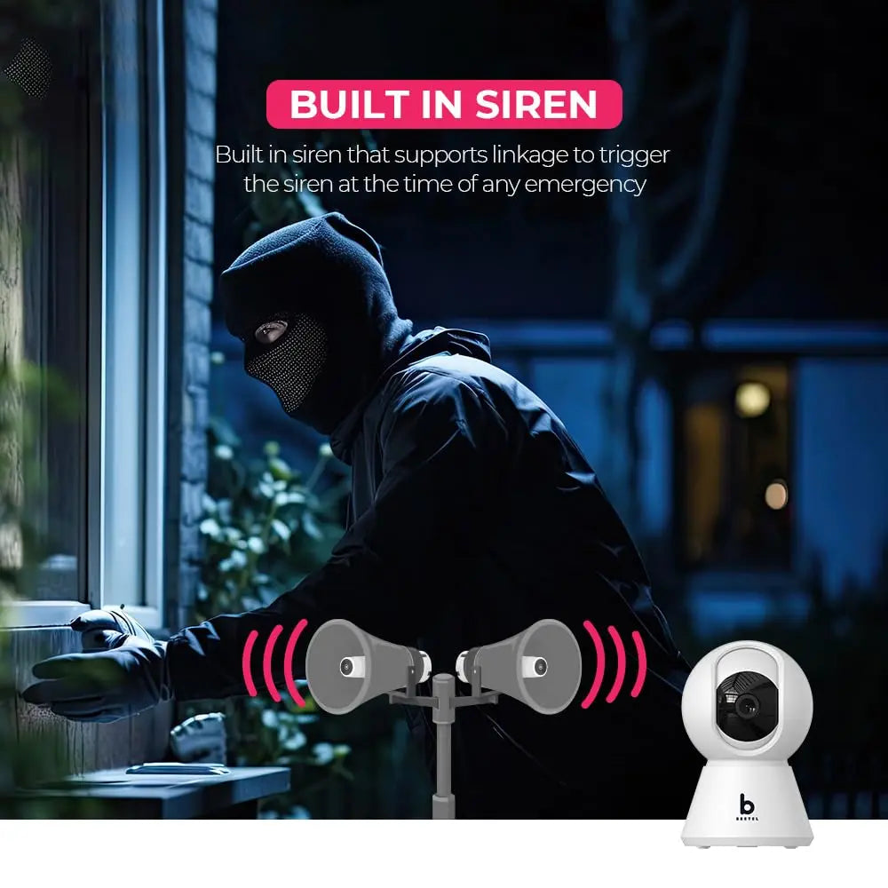 Beetel 3MP Full HD Smart Wi-Fi CCTV Home Security Camera CC3