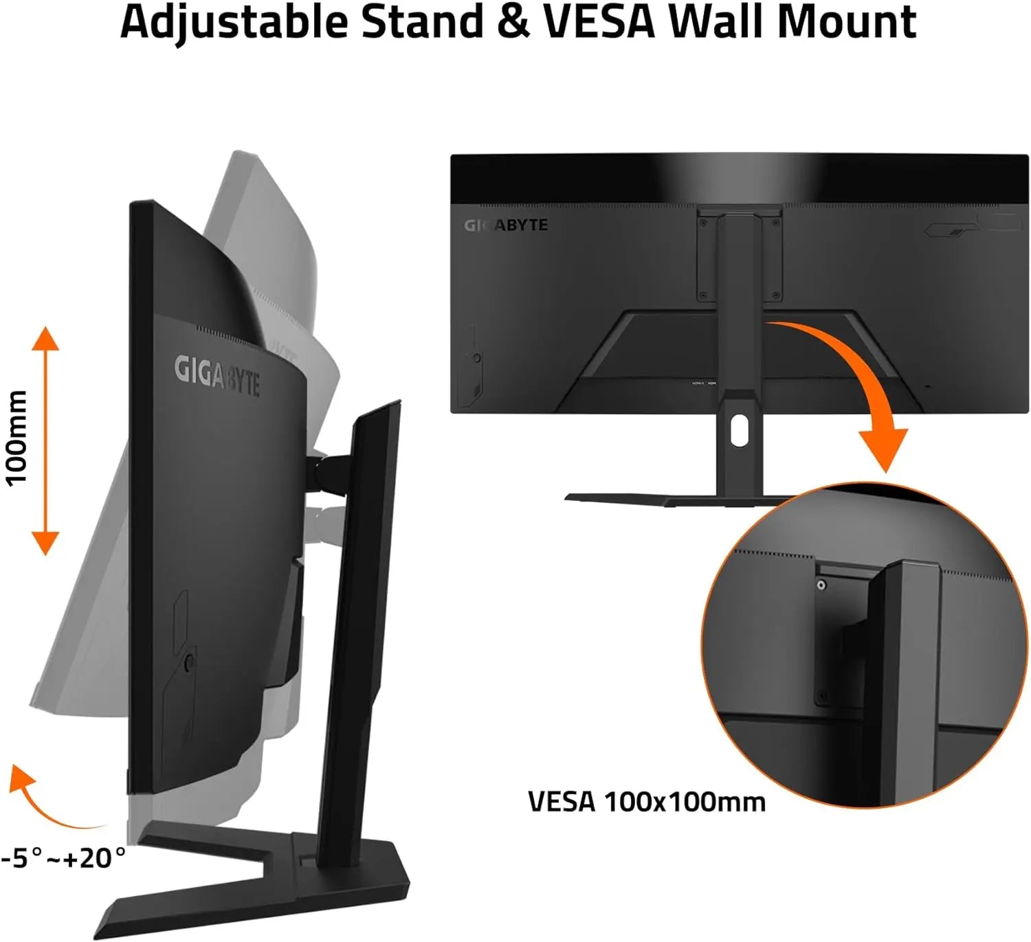 GIGABYTE GS34WQC 34" 120Hz 1440P WQHD HDR Ready VA Panel Curved Gaming Monitor My Store