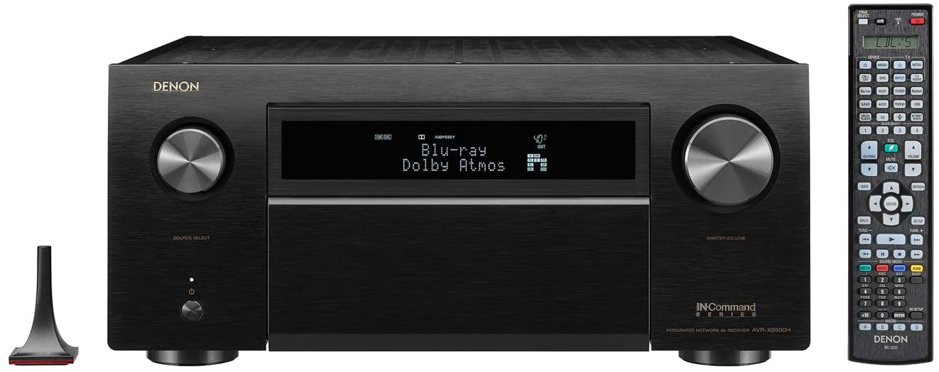 Denon AVR-X8500H Flagship Receiver - 8 HDMI In /3 Out, Powerful 13.2 Channel (150 W/Ch) Amplifier  Dolby Surround Sound  Alexa  HEOS Compatibility