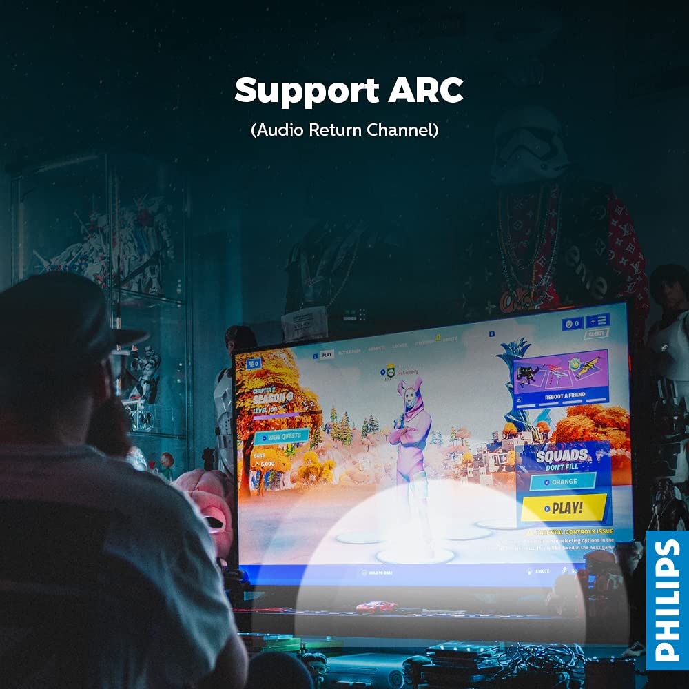 Philips  SWV5551  High Speed HDMI 2.0 Cable with Ethernet - Supports 3D, 4K 60Hz, Audio Return - 5 Meters, Black