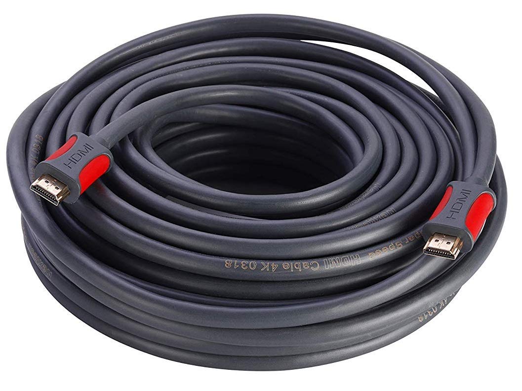 Nextech High-Speed HDMI Cable with Ethernet  Supports 3D 4K Video 60Hz FPS, Audio Return - Latest Version 2.0 50 Feet/15 Meter, Spruce Grey