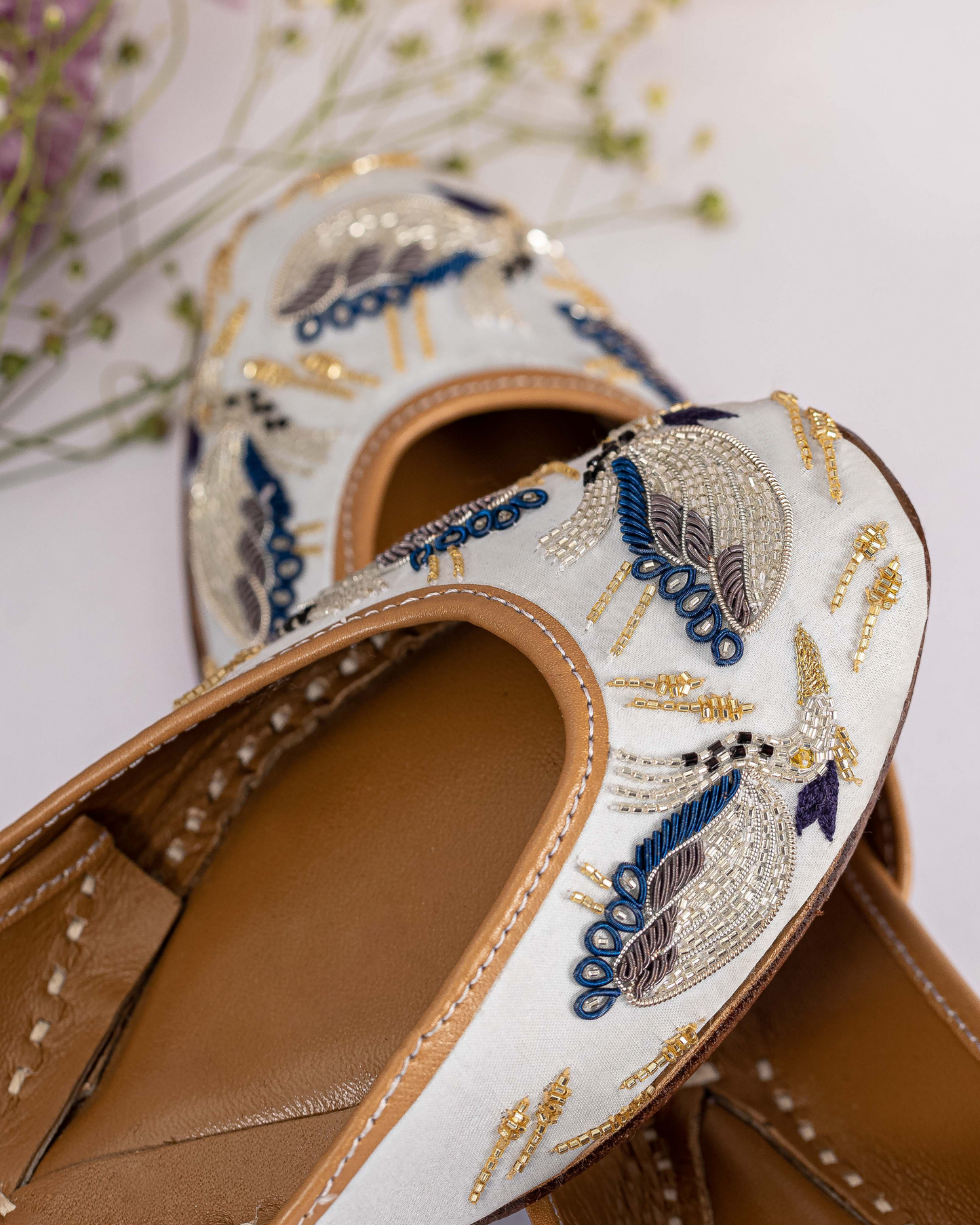 Flamingo Red Handcrafted Jutti Quick Cart