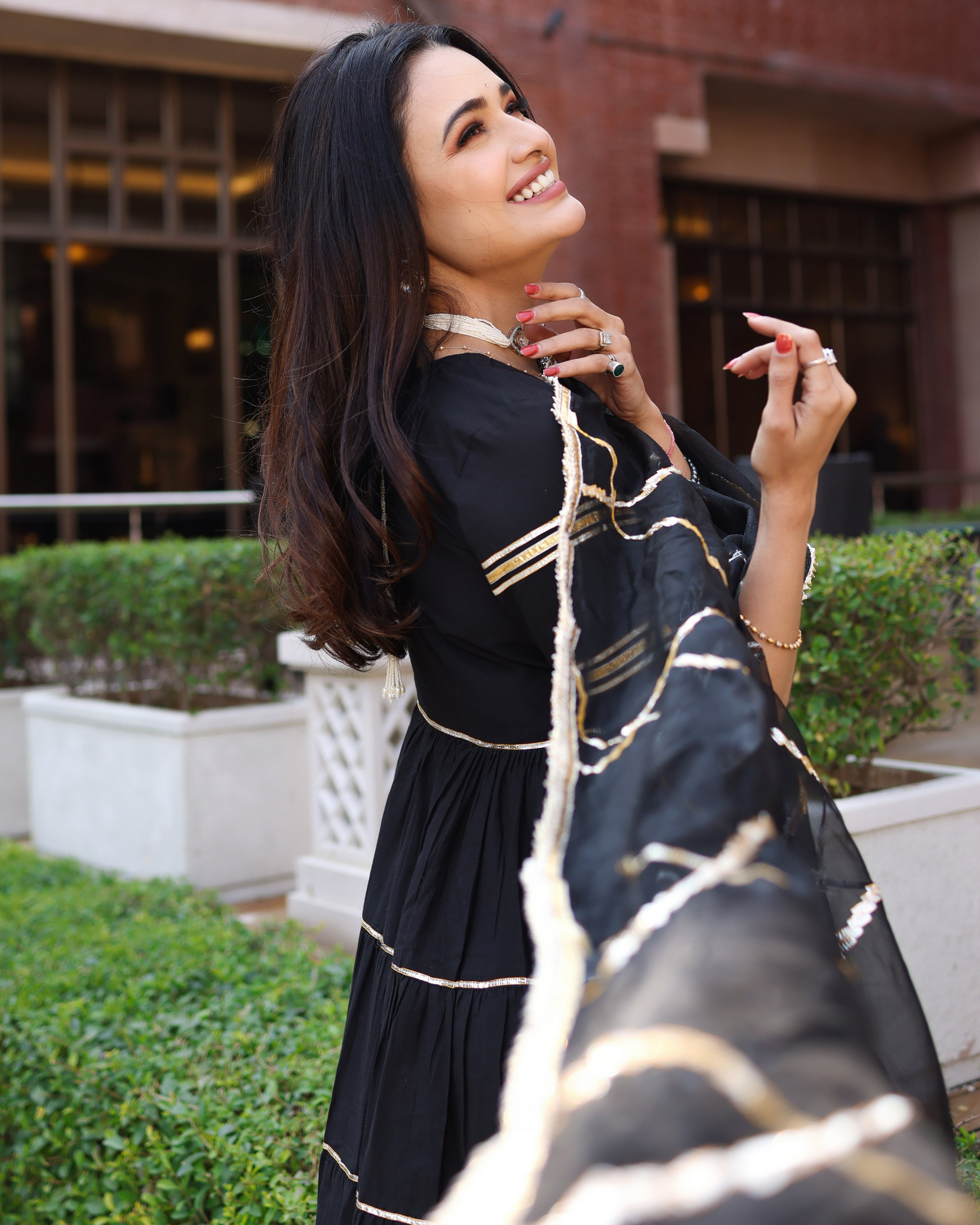 Black Iris Gotapatti Suit Set My Store