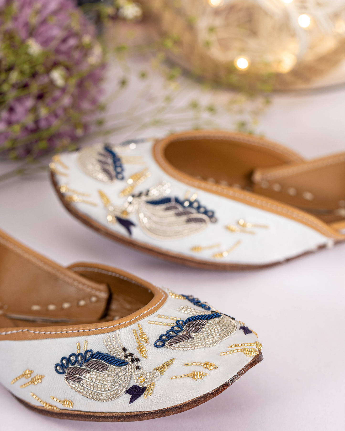 Flamingo Red Handcrafted Jutti Quick Cart