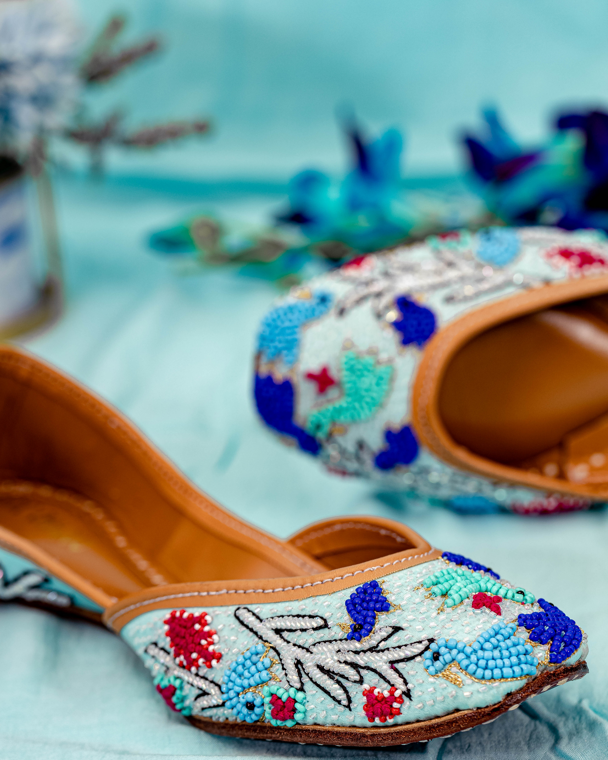 Aqua Jelly Handcrafted Jutti Quick Cart