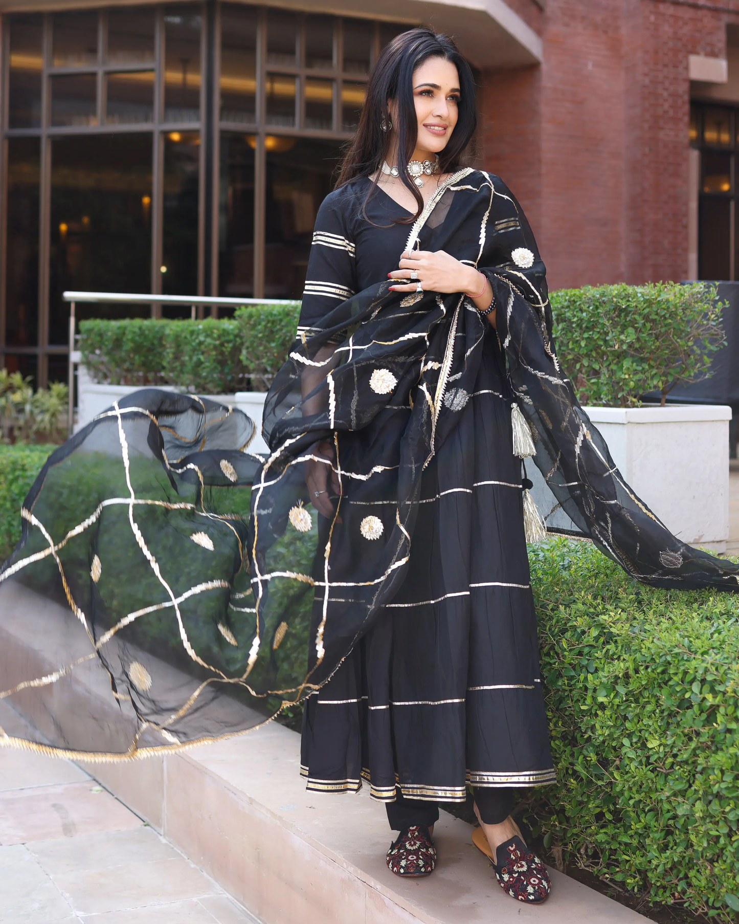 Black Iris Gotapatti Suit Set My Store