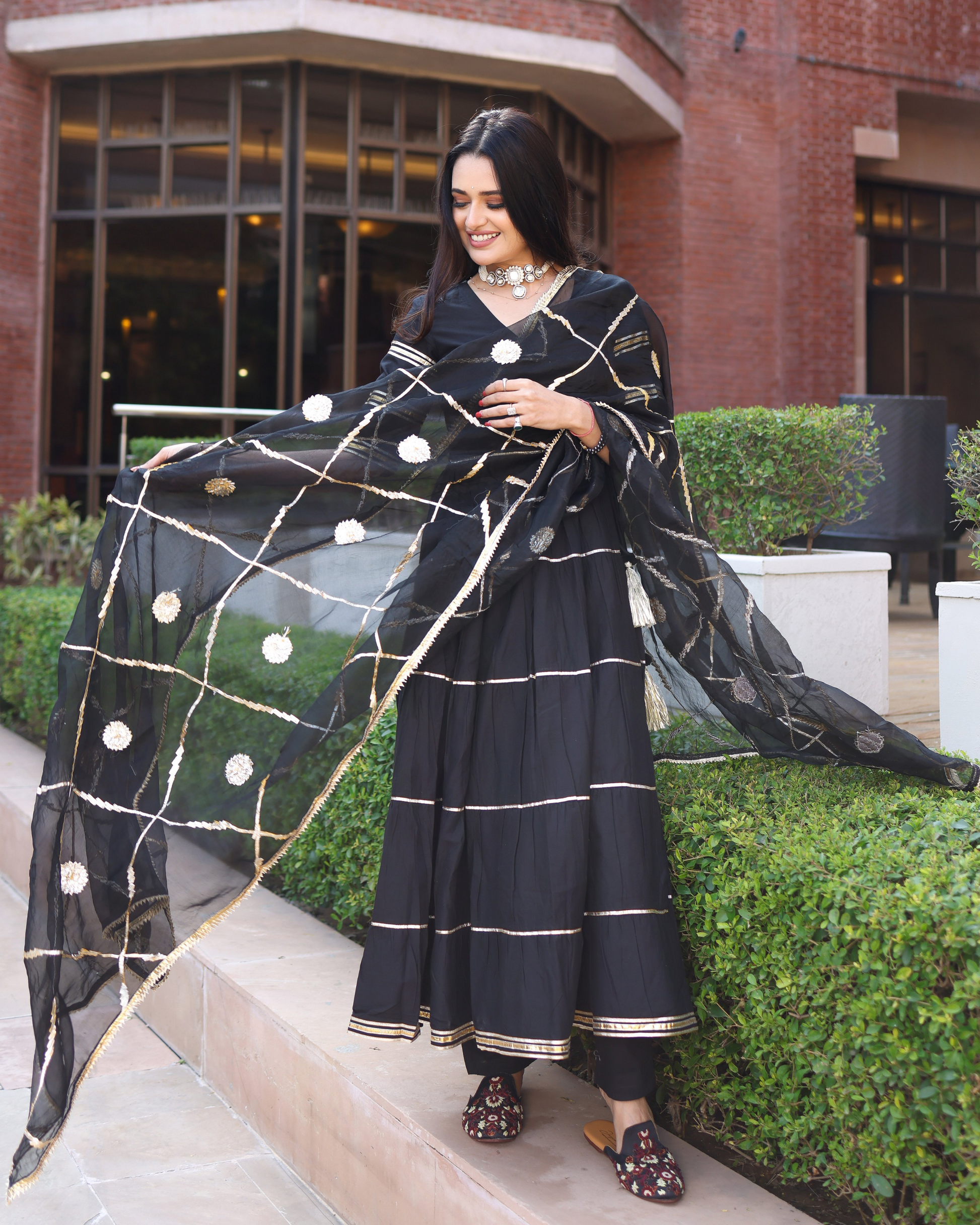 Black Iris Gotapatti Suit Set My Store