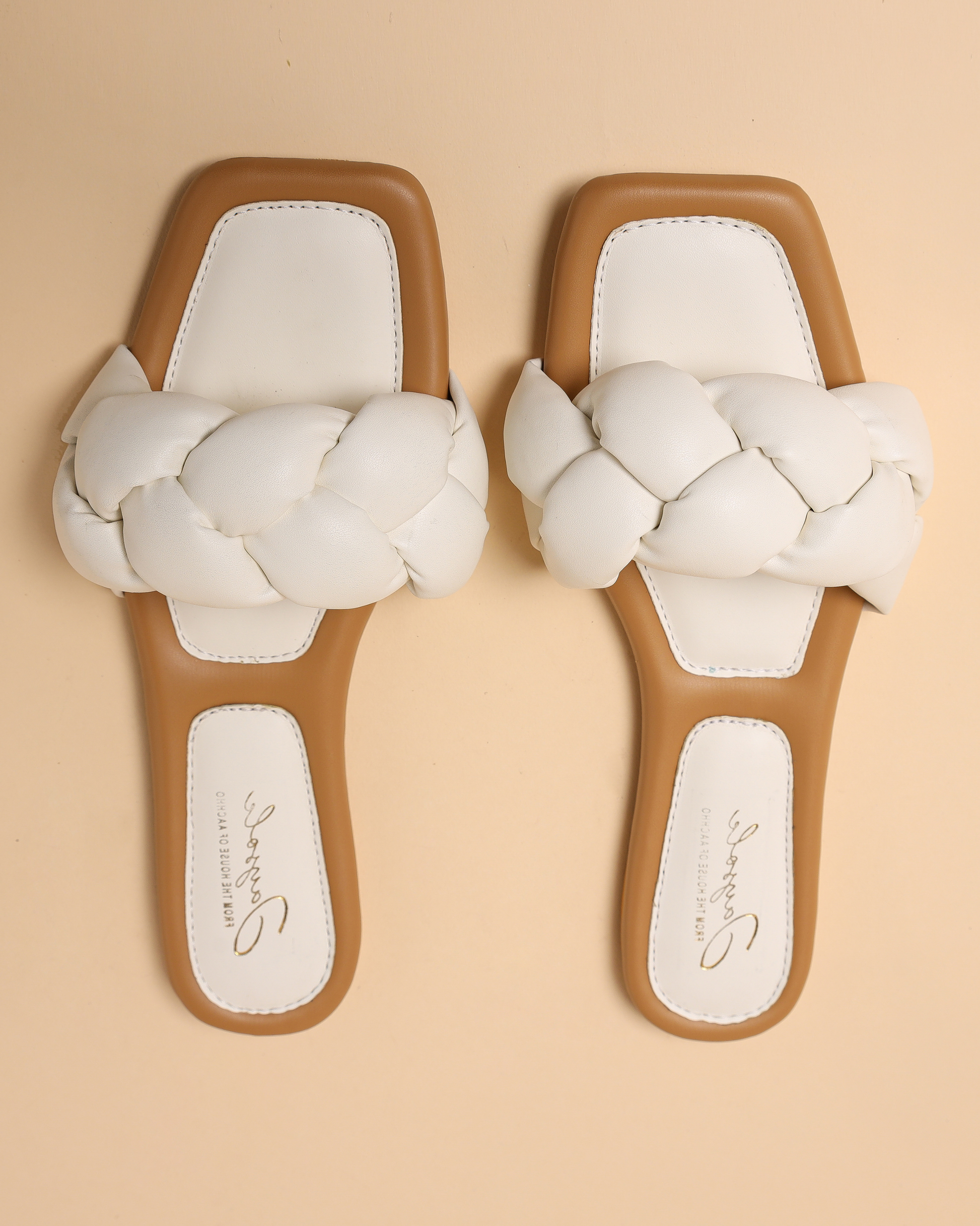 Cloud Dancer Braided Slides My Store