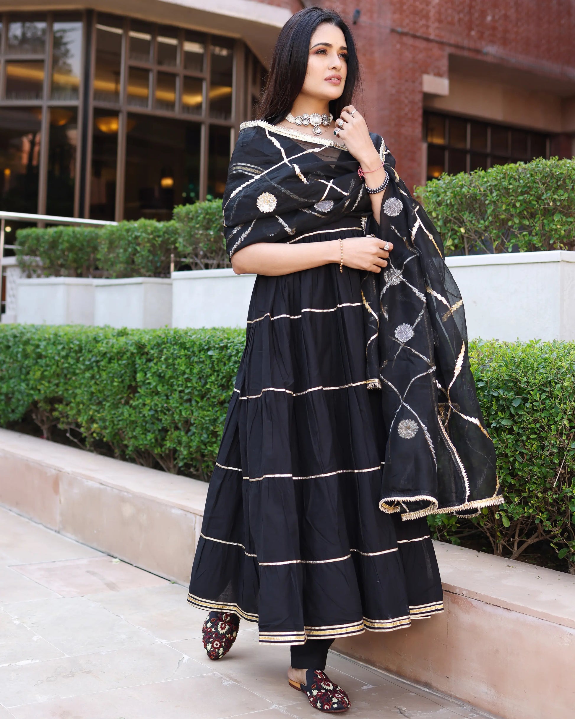 Black Iris Gotapatti Suit Set My Store