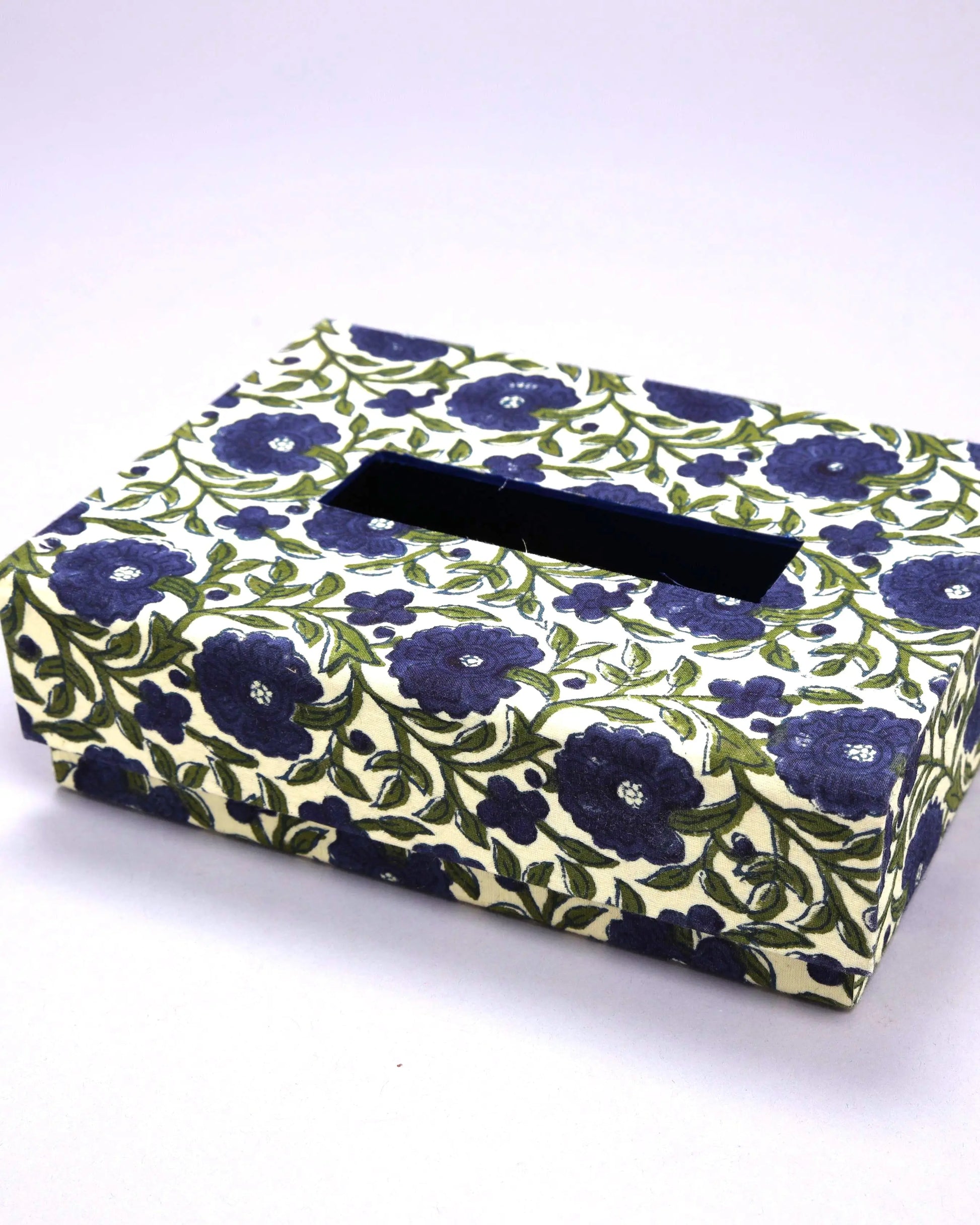Bellwether Blue Handblock Tissue Box My Store