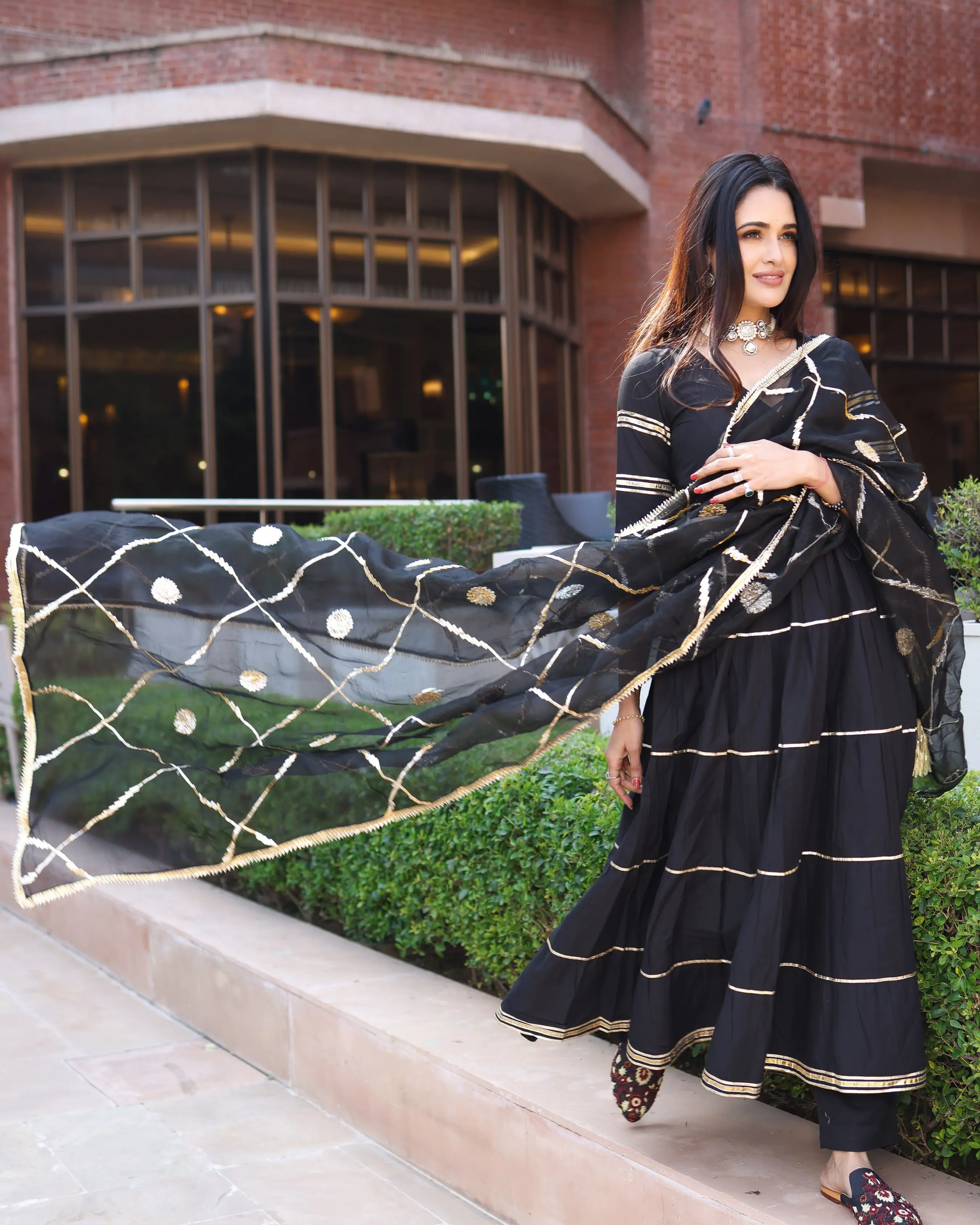 Black Iris Gotapatti Suit Set My Store