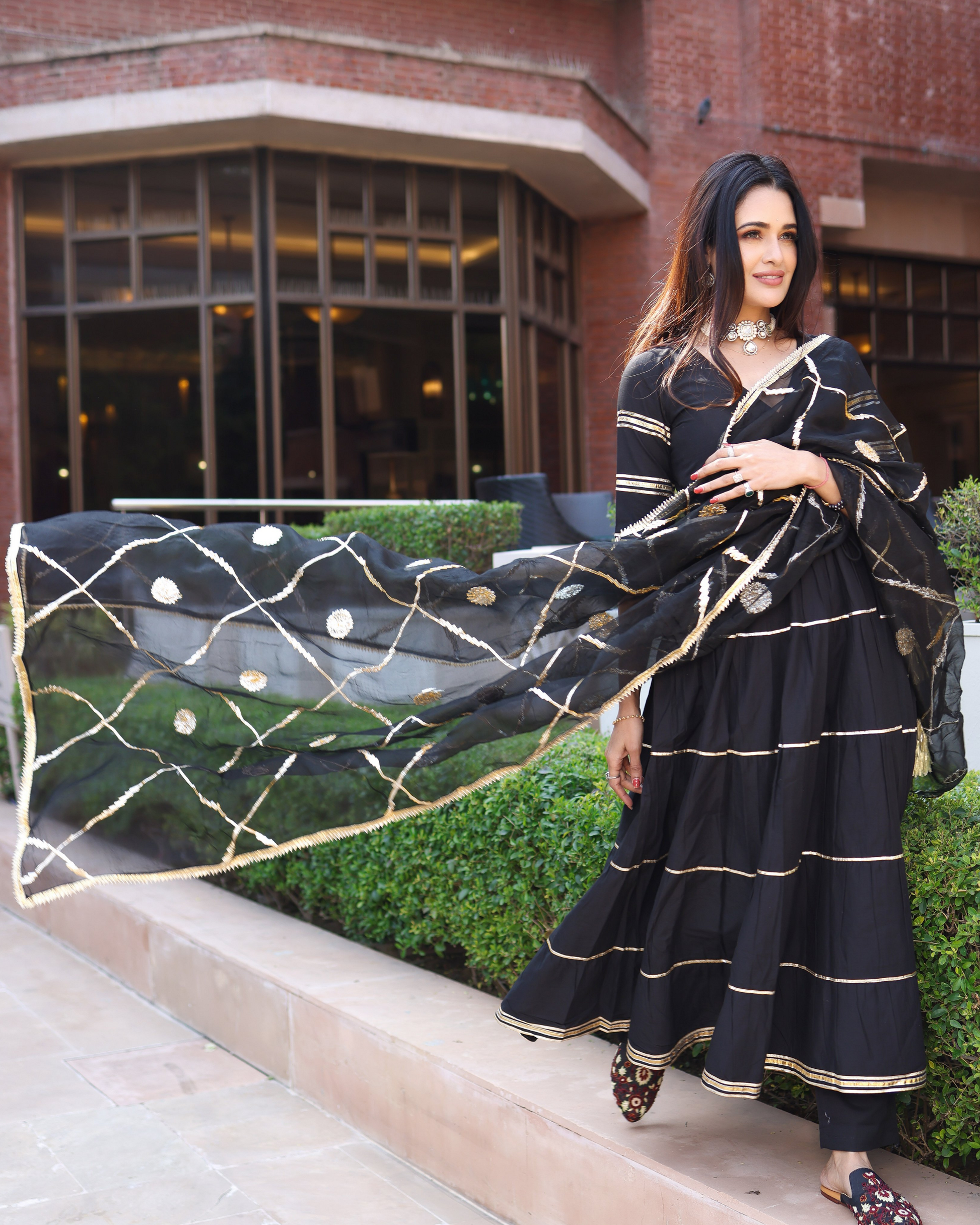 Black Iris Gotapatti Suit Set My Store