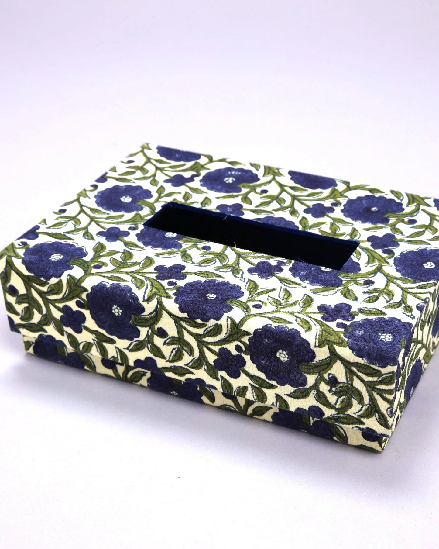 Bellwether Blue Handblock Tissue Box My Store