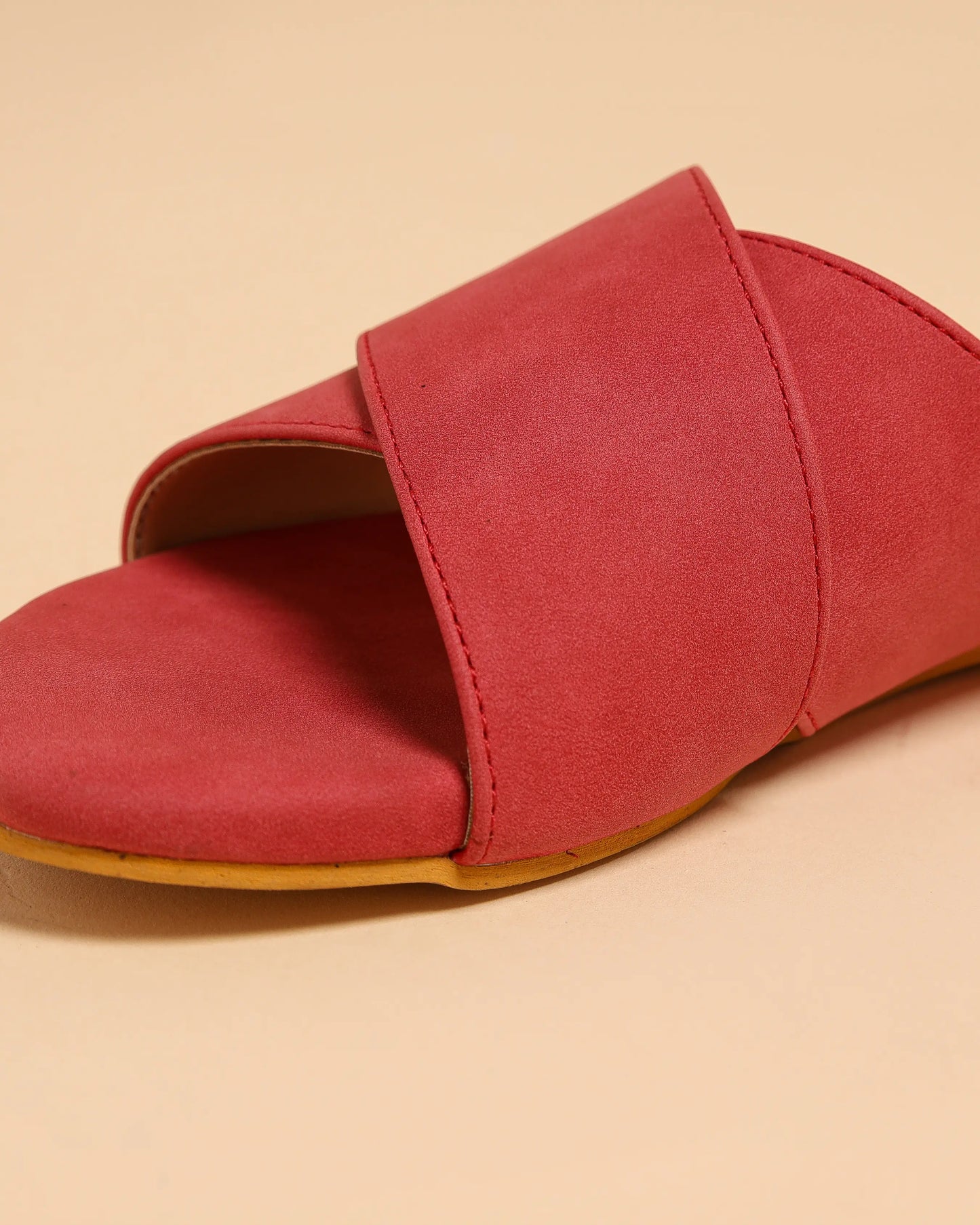 Sunkissed Coral Suede Flats My Store