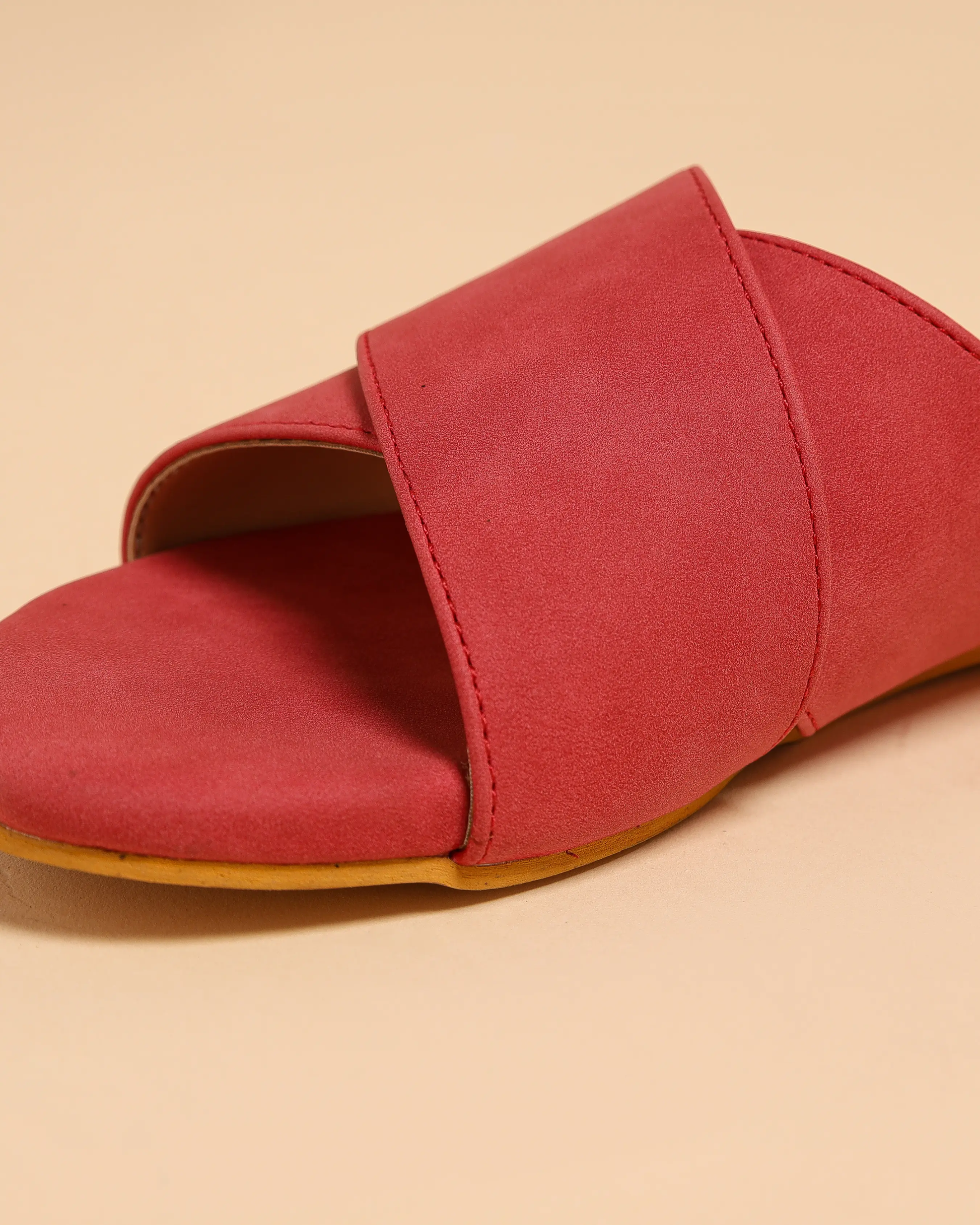 Sunkissed Coral Suede Flats My Store