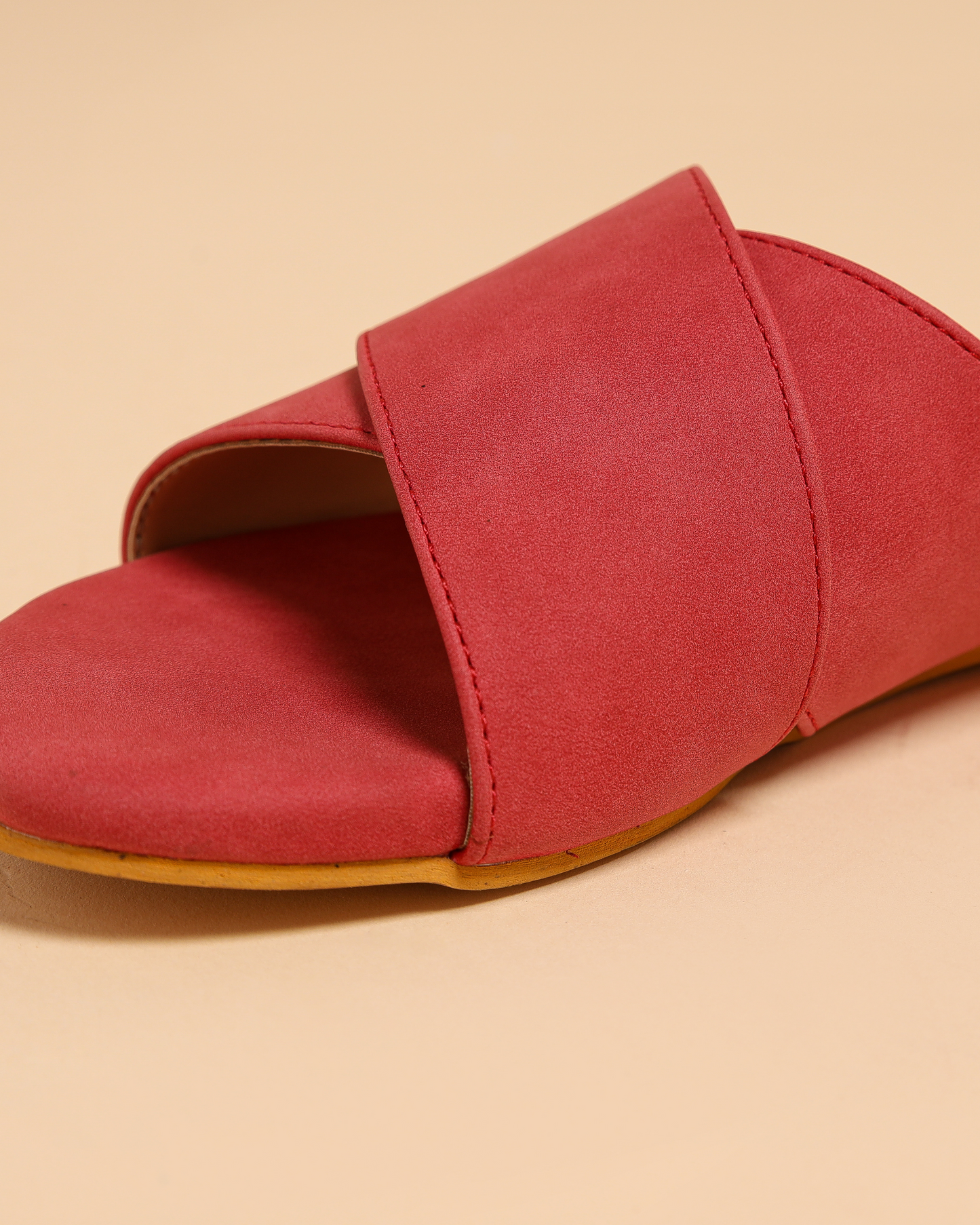 Sunkissed Coral Suede Flats My Store