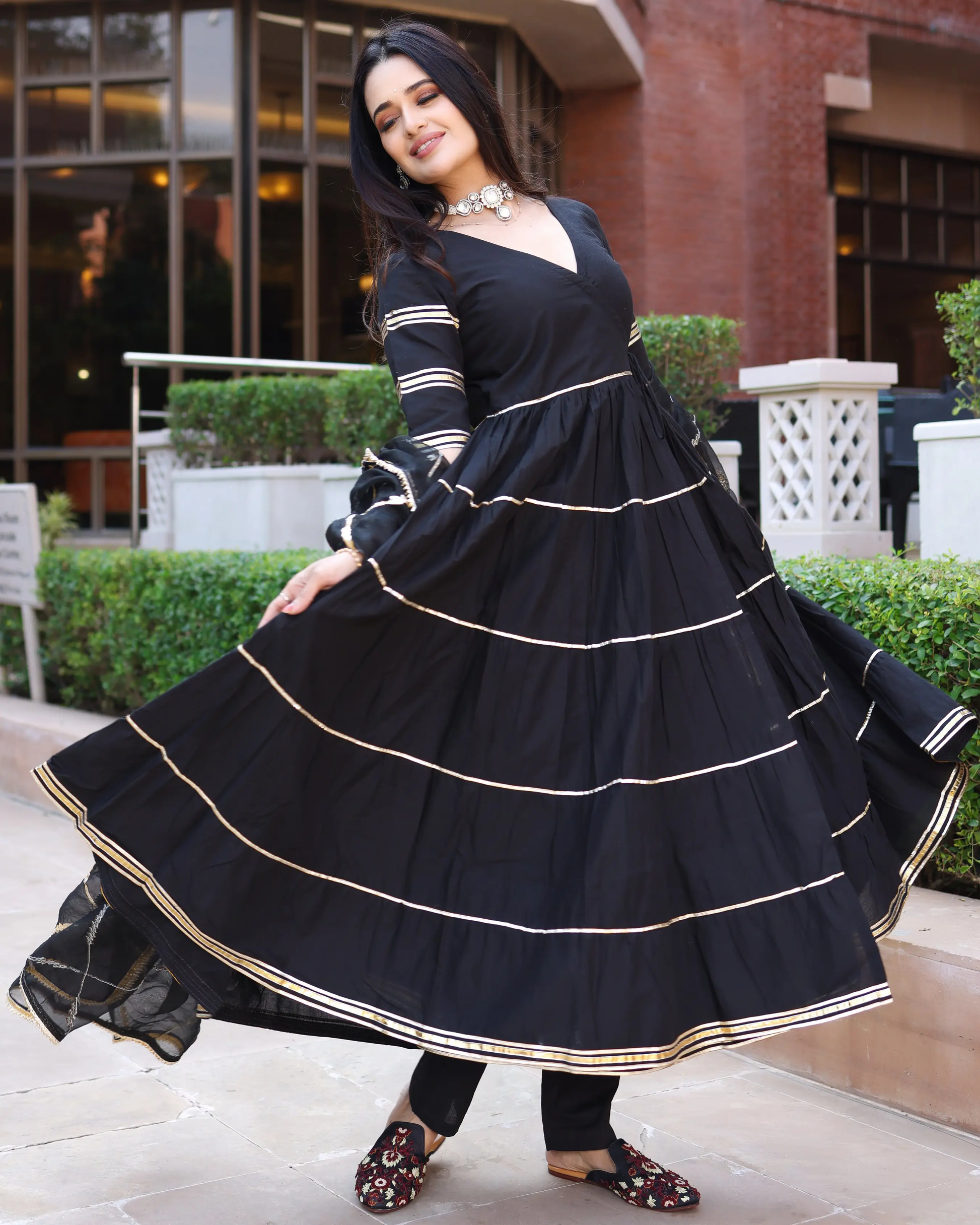 Black Iris Gotapatti Suit Set My Store