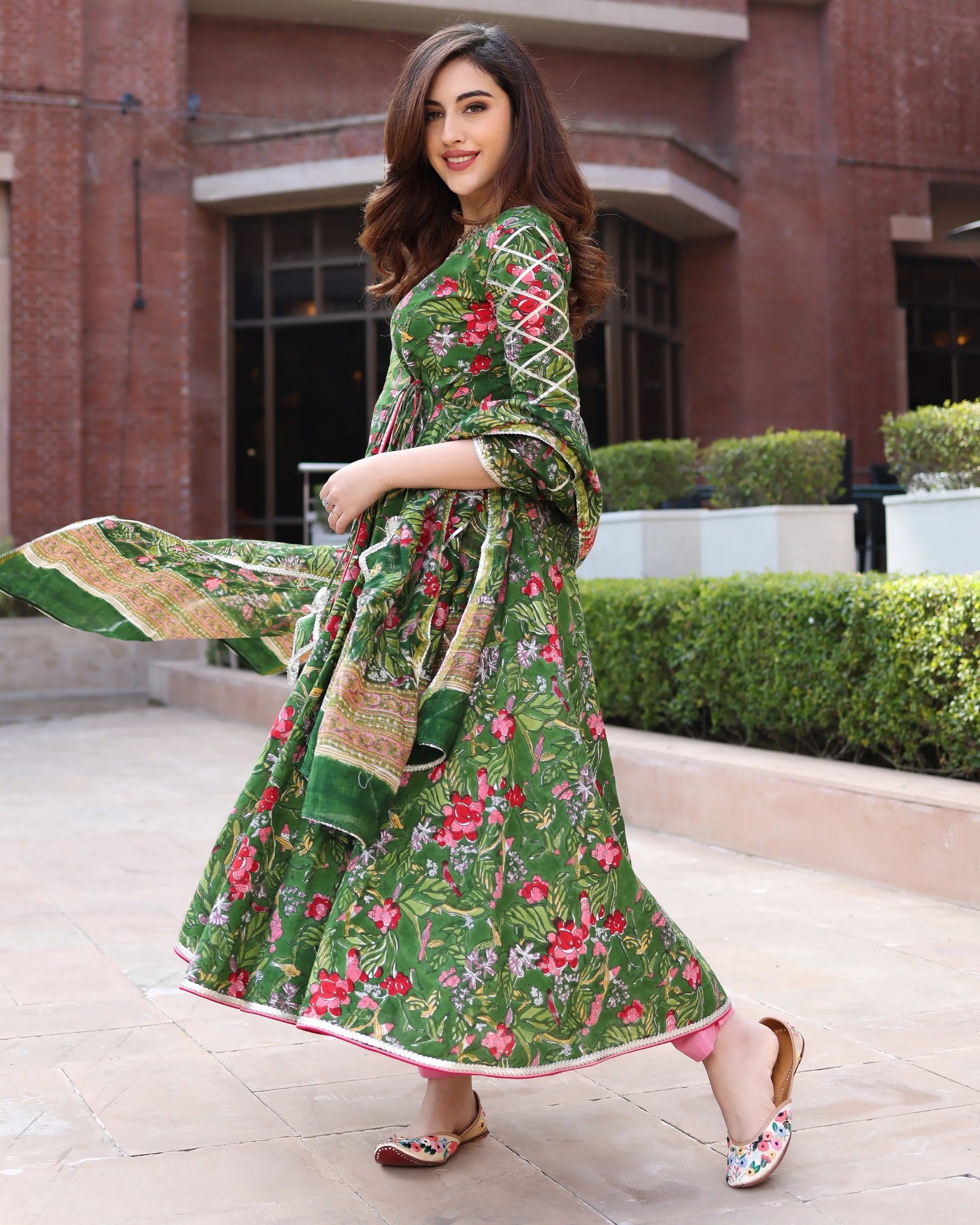 Green Beetle Handblock Suit Set My Store