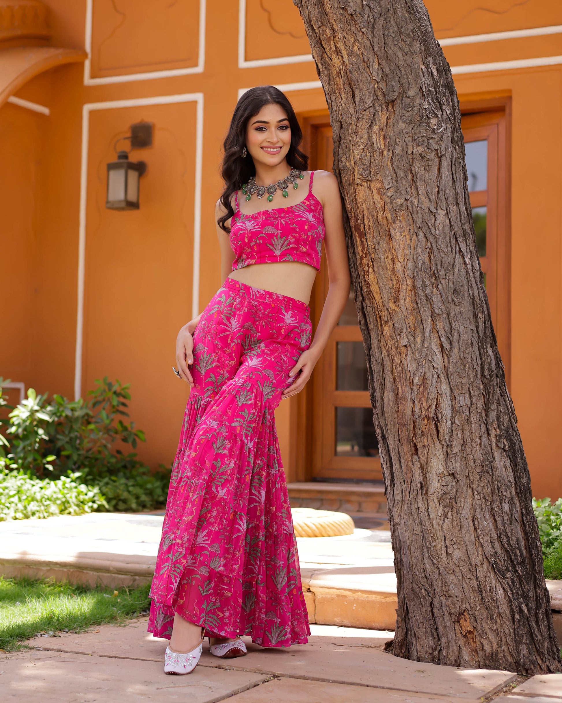 Preet Georgette Cape Sharara Set My Store