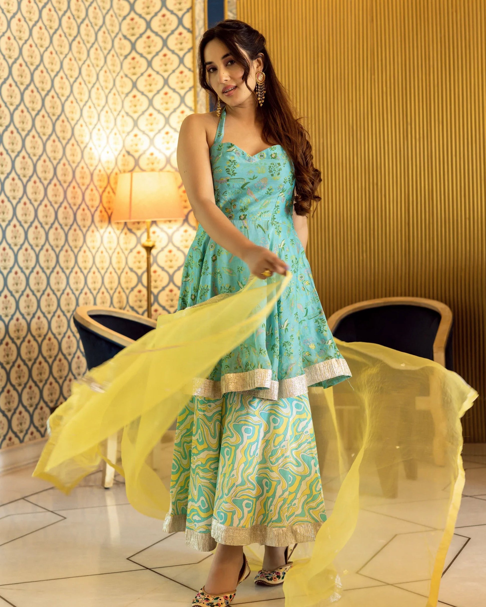 Firosa Chanderi Sharara Set My Store