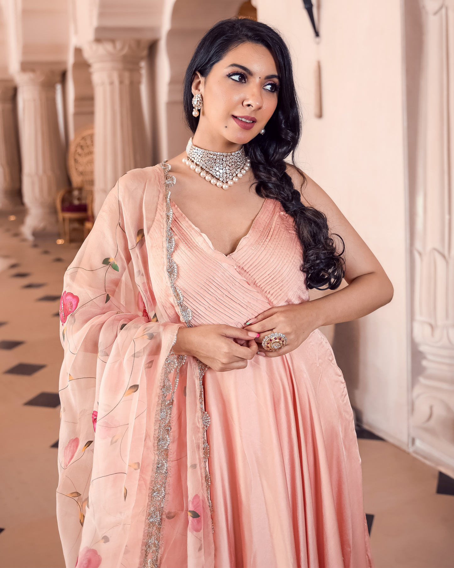 Velvet Mist Handpainted Suit Set Quick Cart