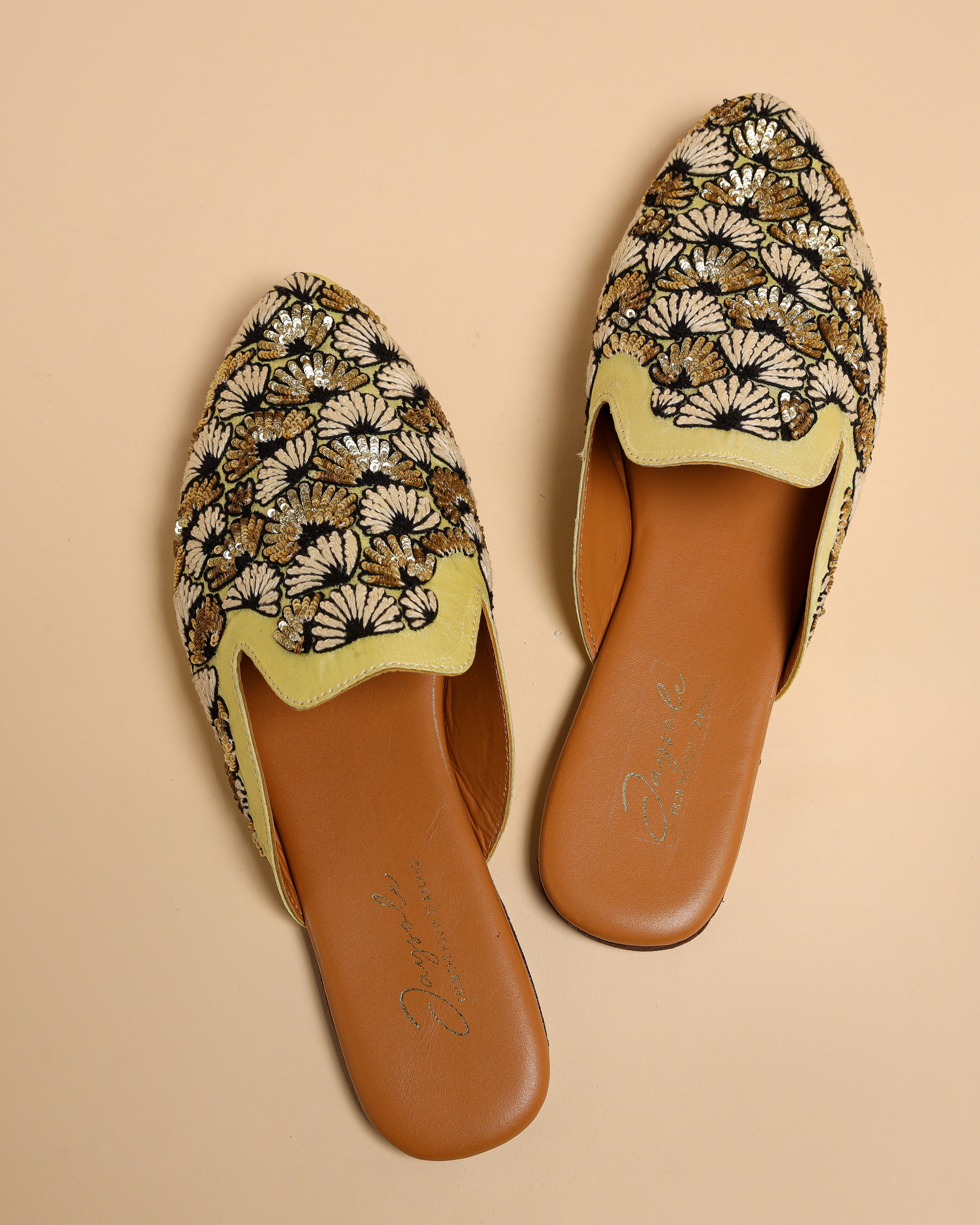 Antique Gold Handcrafted Mules My Store