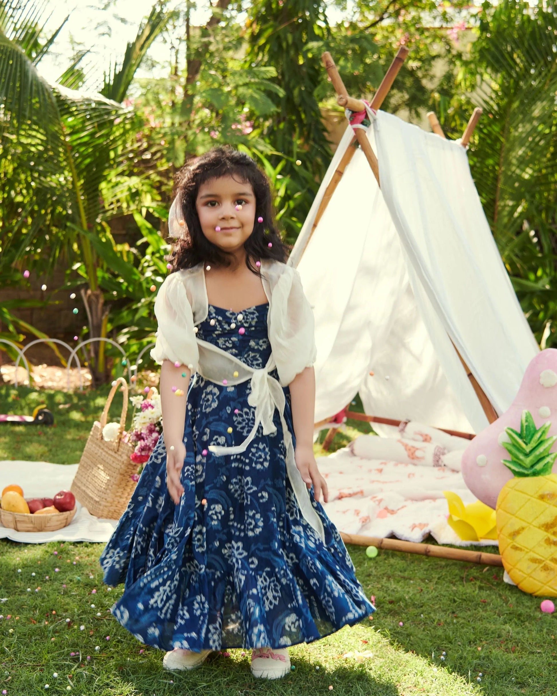 Blossom Handblock Cotton Dress My Store