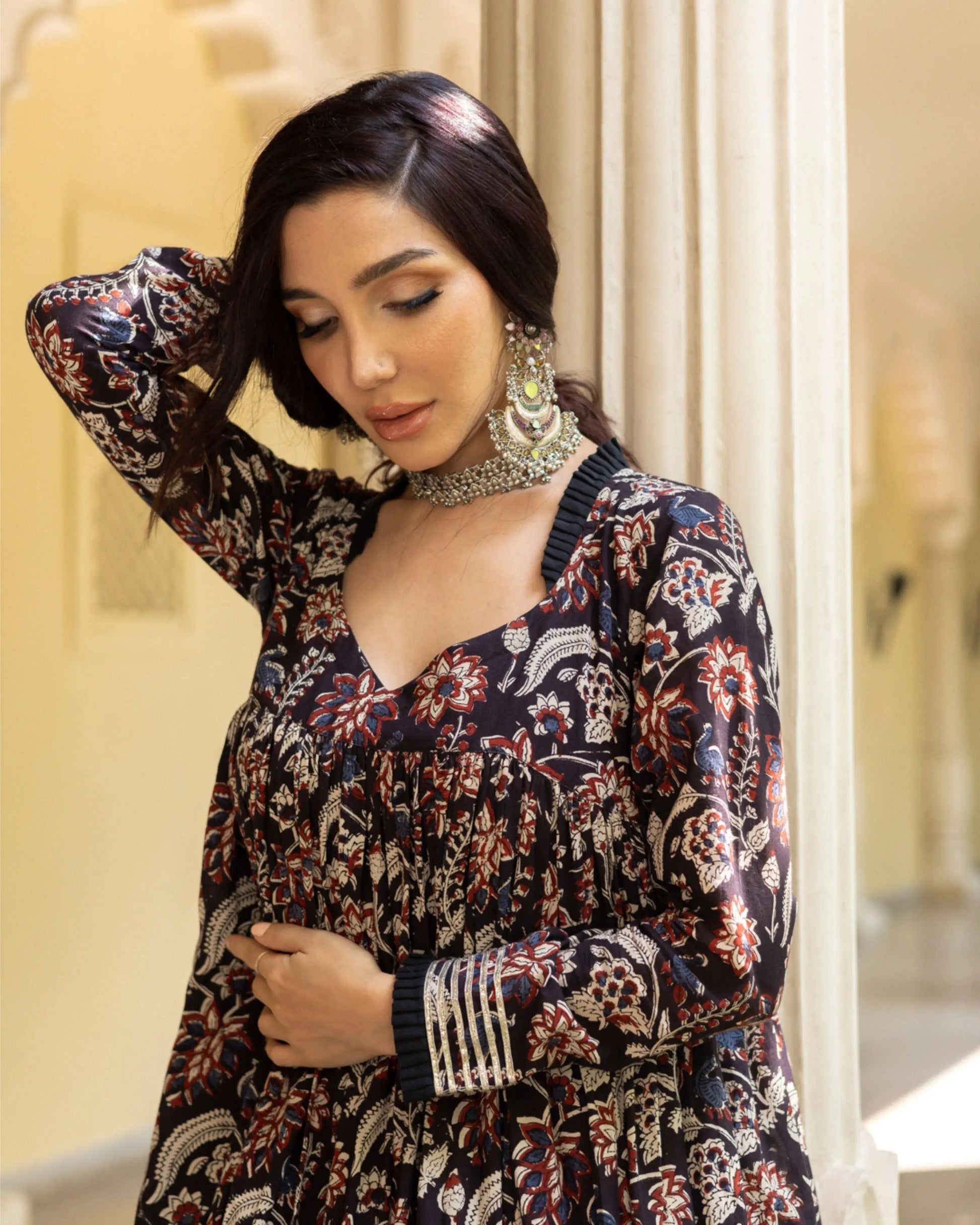 Vaniki Handblock Tier Sharara Set My Store