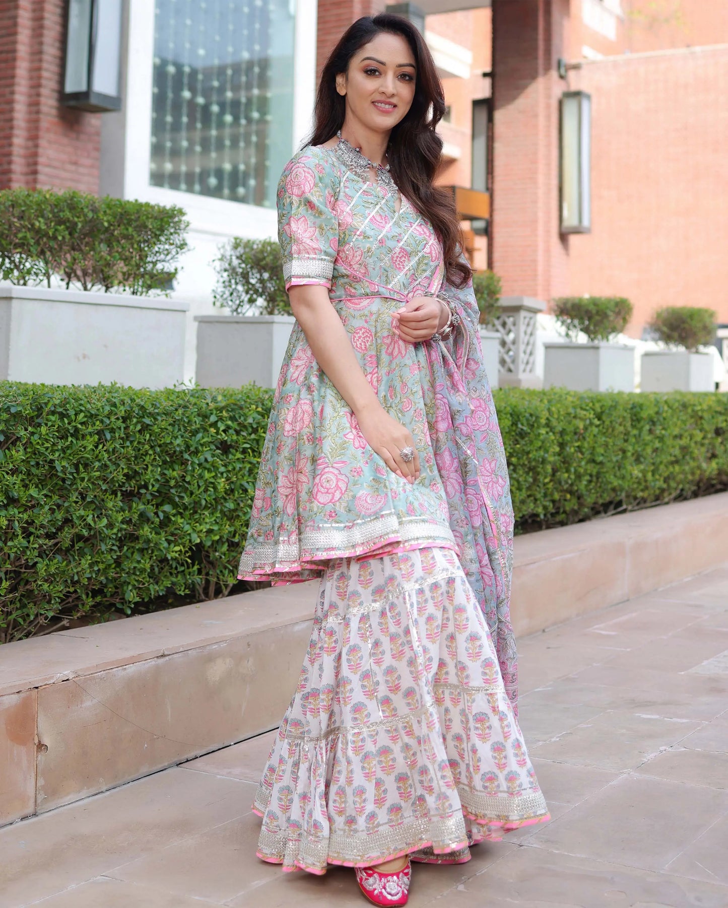 Jellybean Handblock Sharara Set My Store