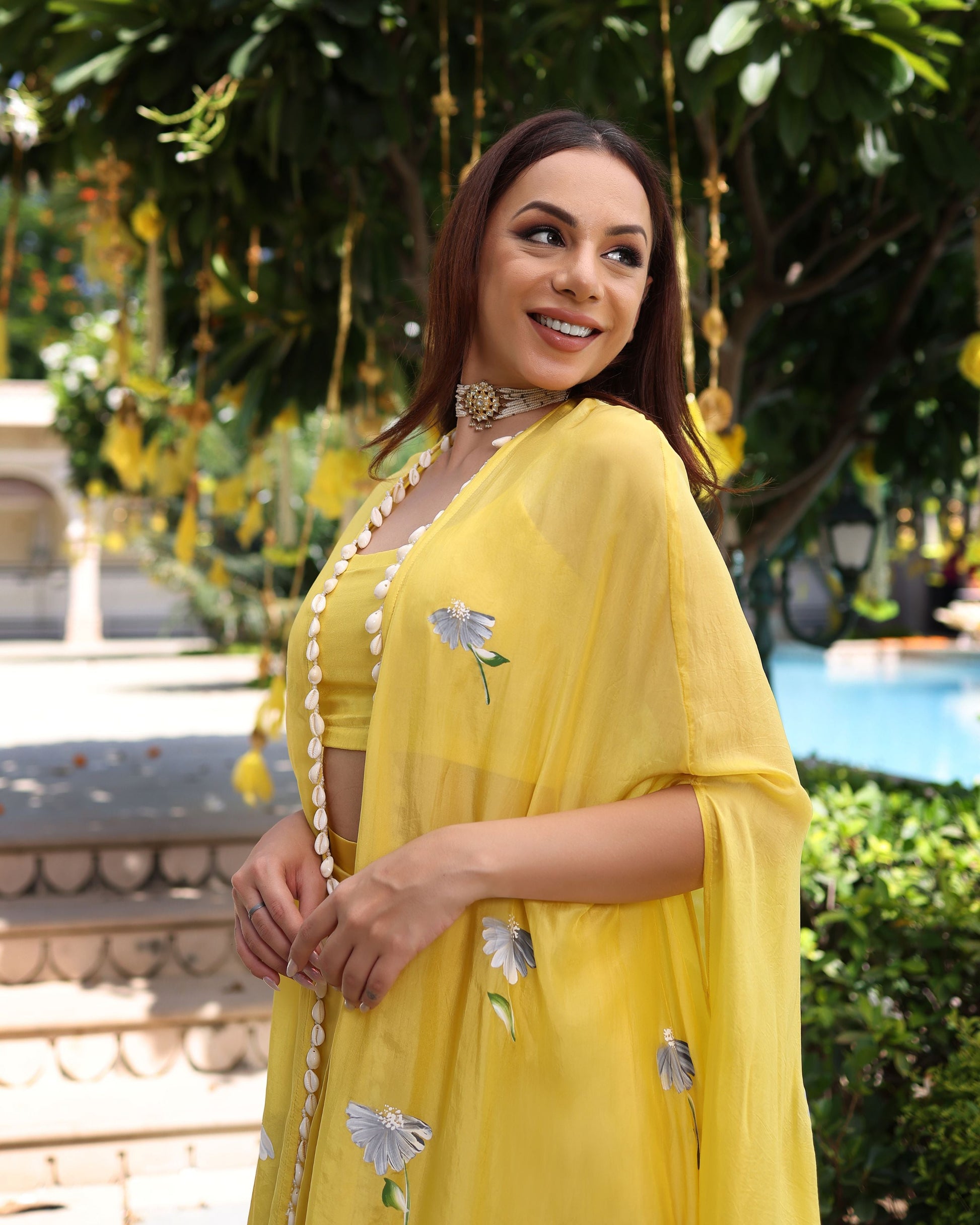 Sagnika Yellow Ombre Silk Coord Set Quick Cart