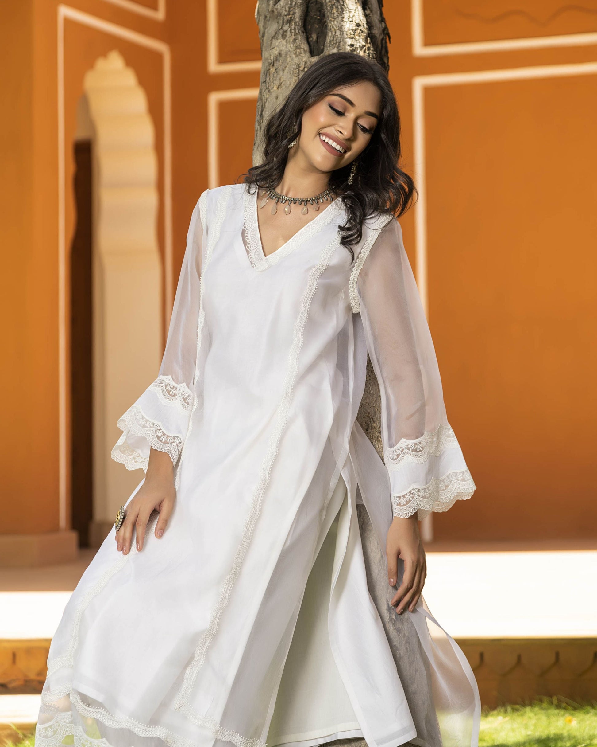 Sophia Organza Straight Kurta Set My Store
