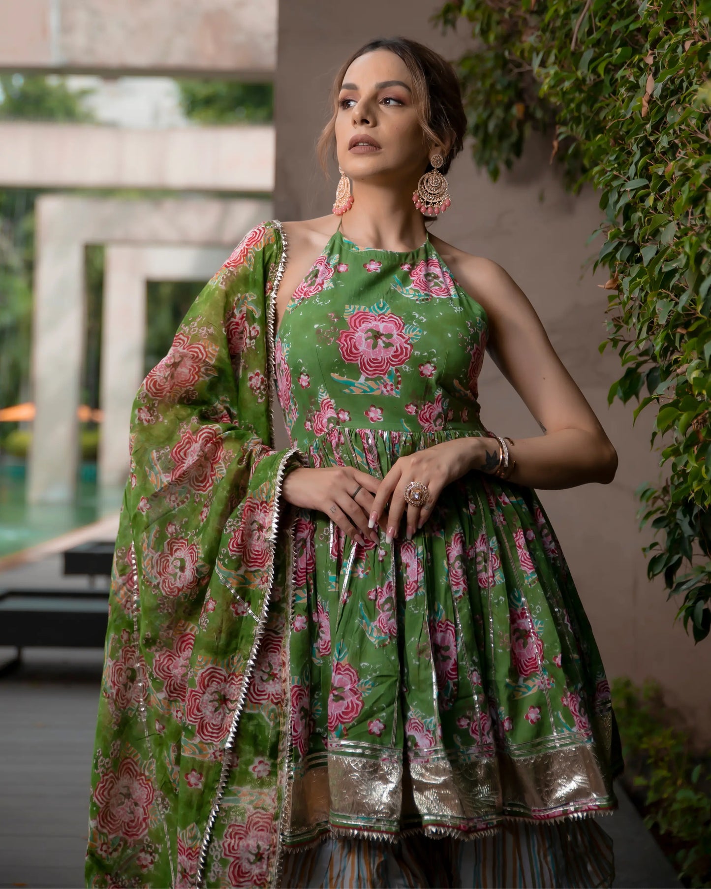 Secret Garden Handblock Gota Sharara Set My Store