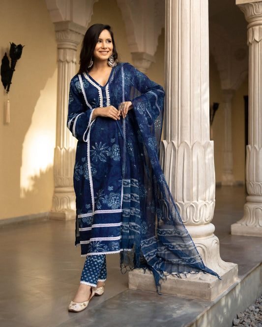 Rithwik Handblock Suit Set My Store