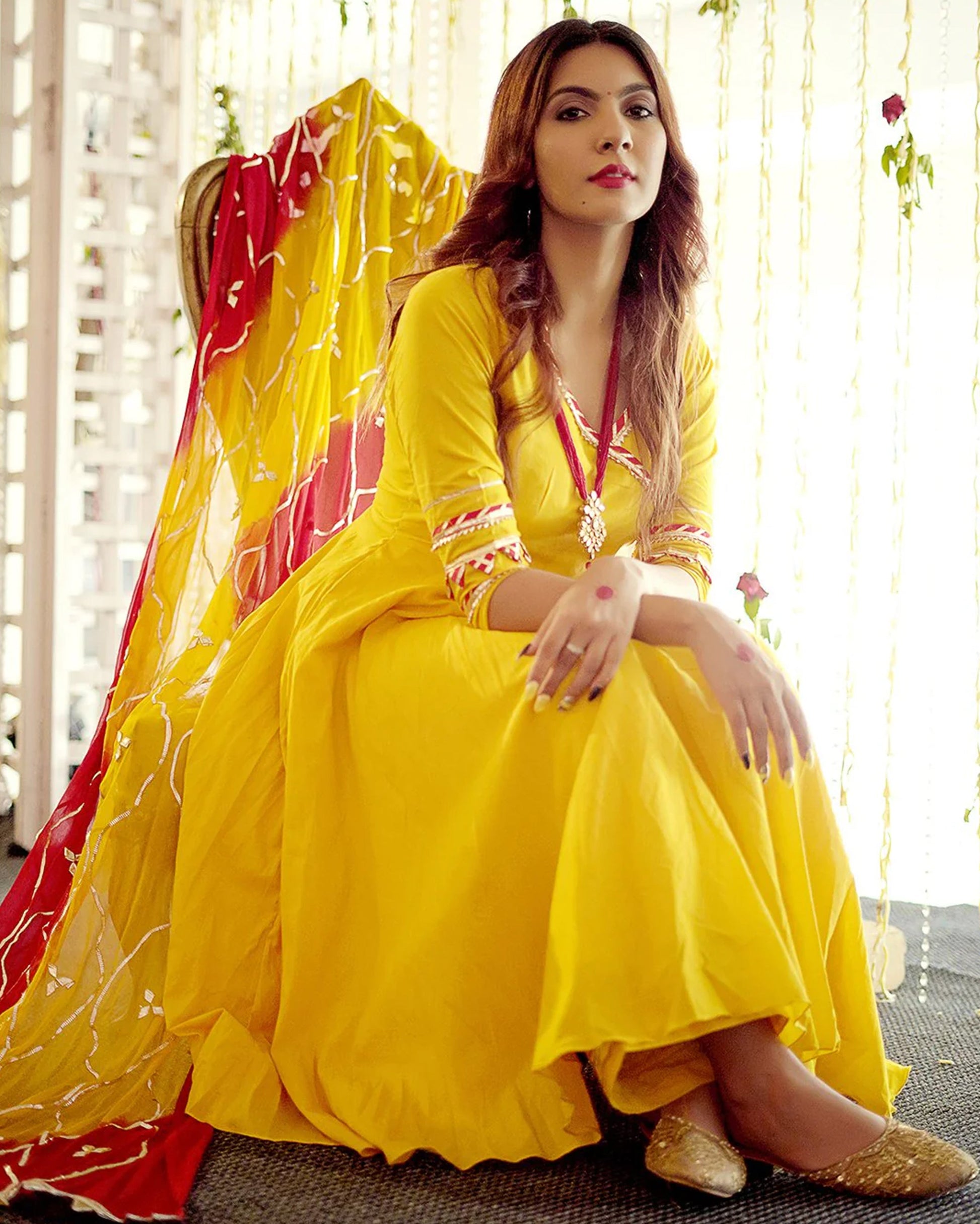 Royal Yellow Gotapatti Suit Set My Store