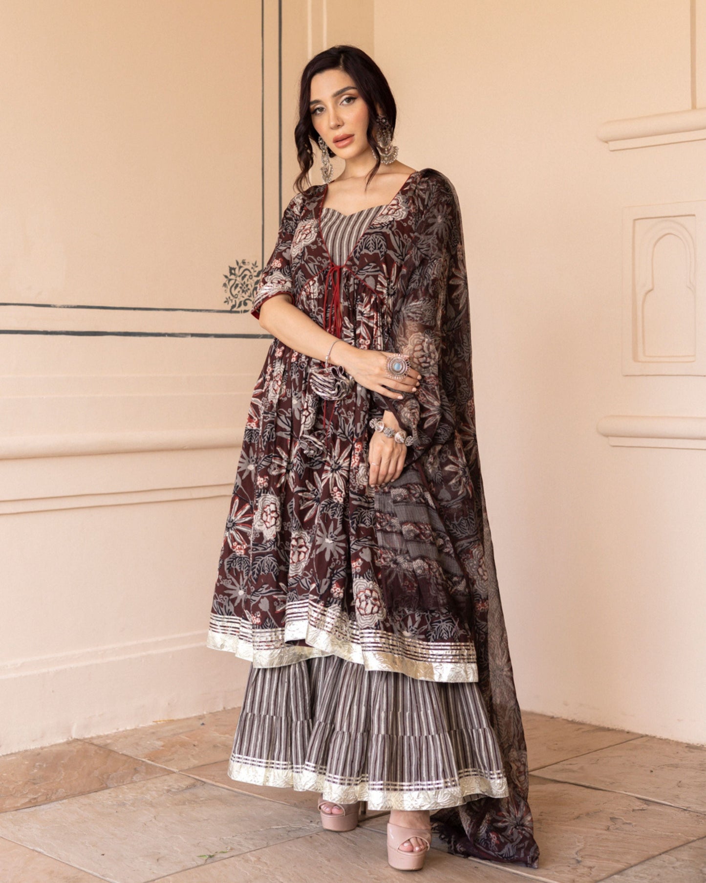 Talao Handblock Gotapatti Sharara Set My Store